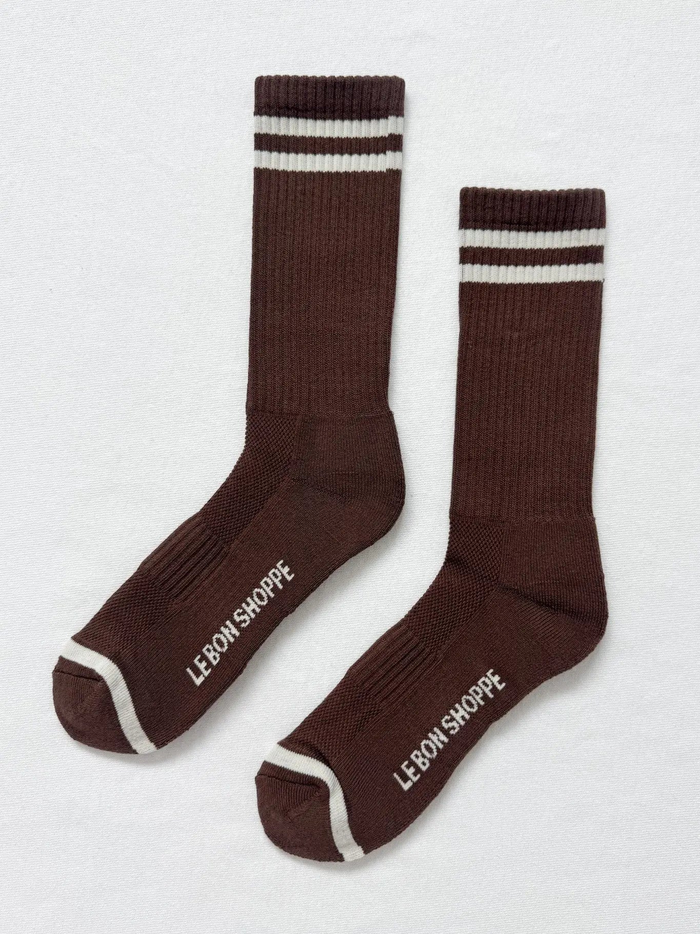 Extended Boyfriend Socks in Wood by Le Bon Shoppe