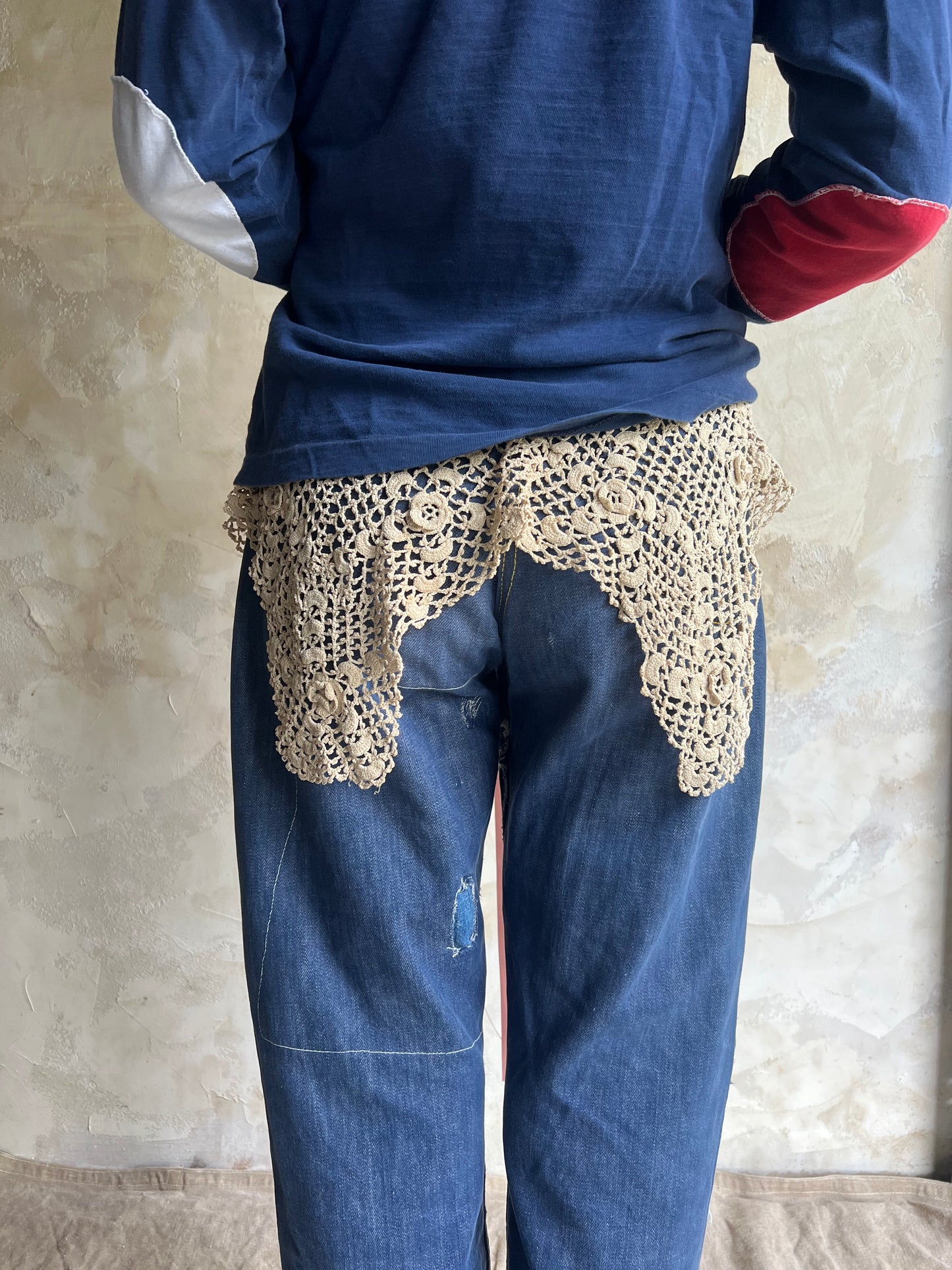 Antique Crochet Waist Accessory