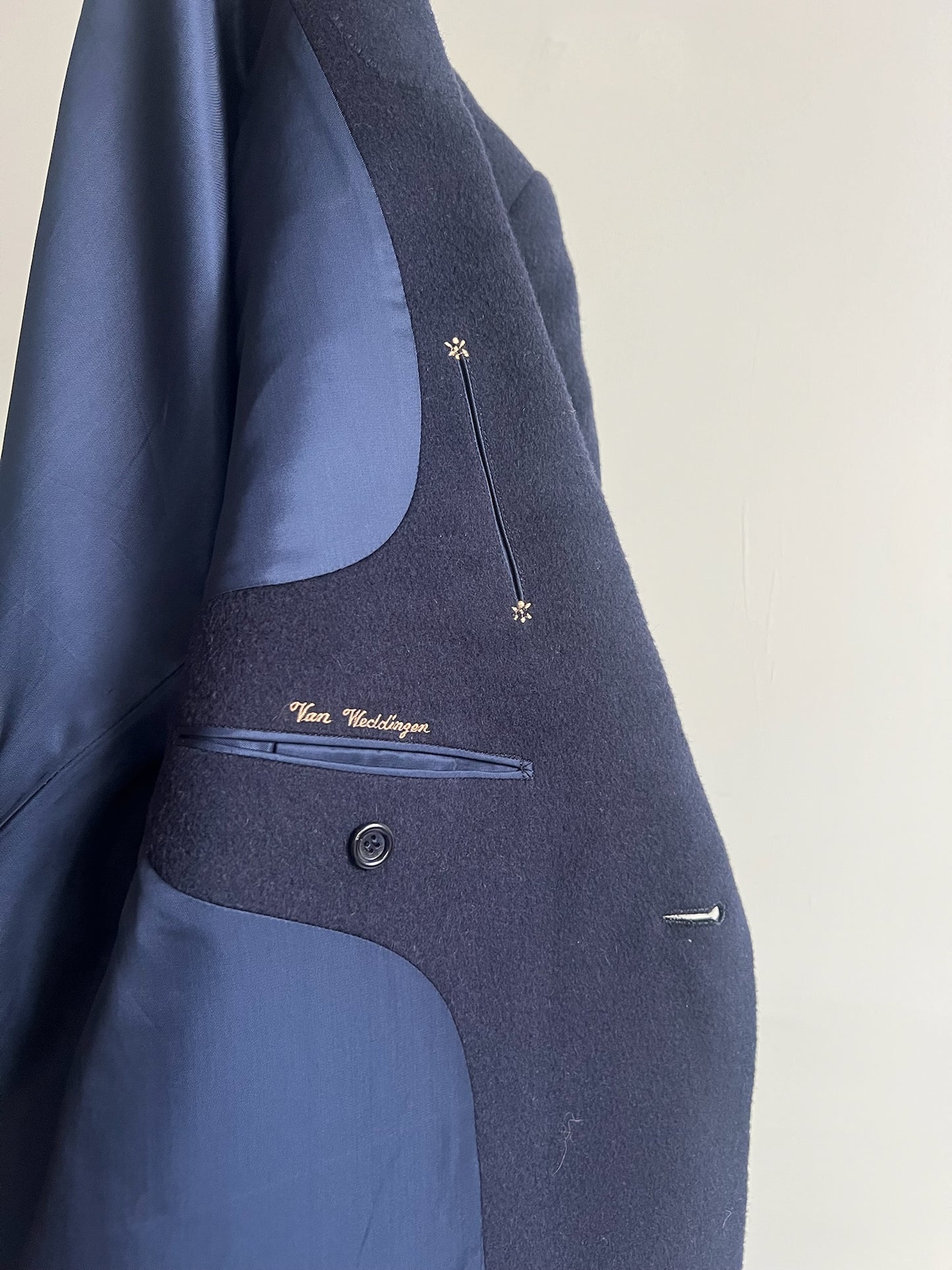 Navy Wool Trench Coat