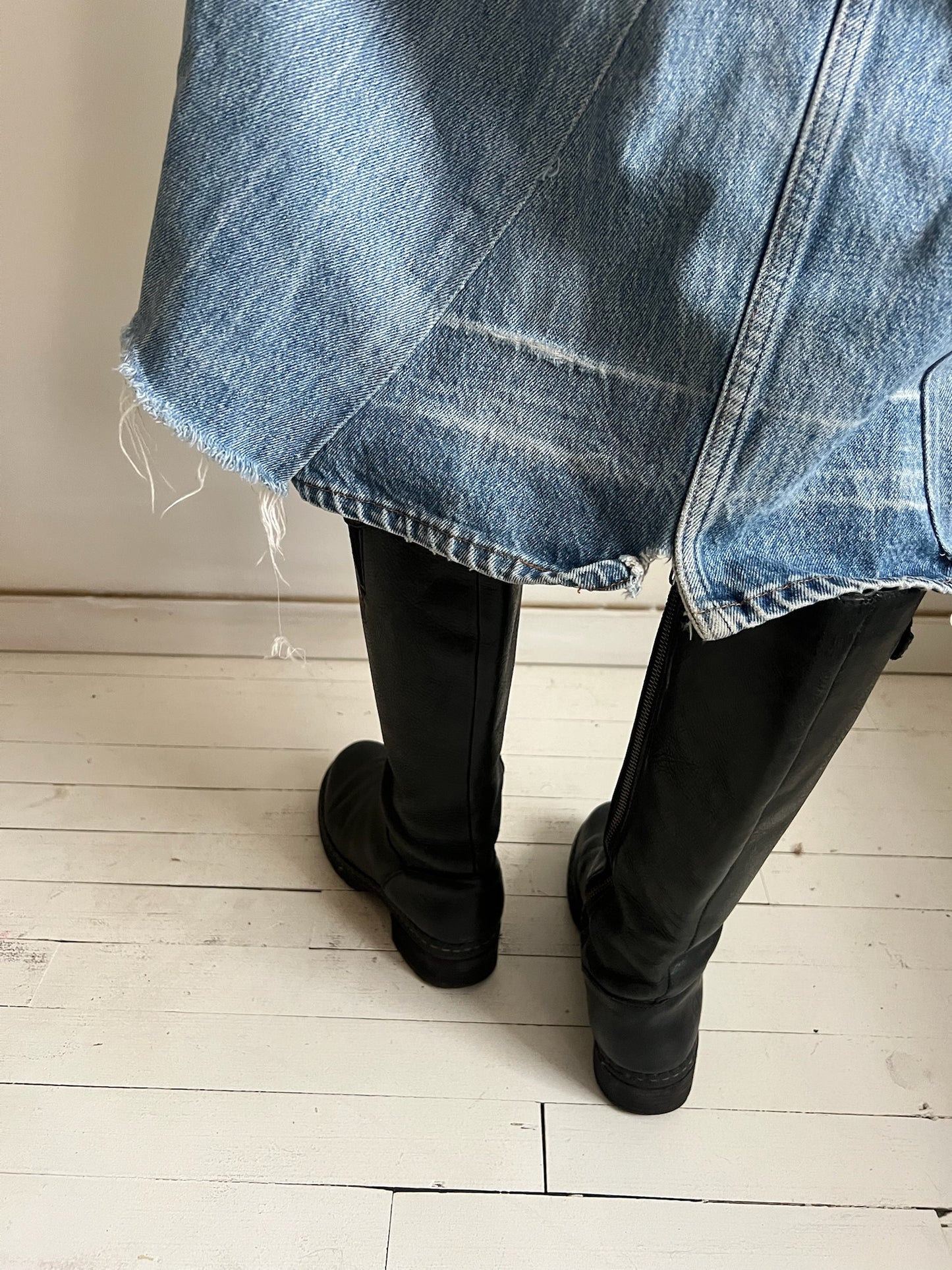 Black “Born” Zip Up Tall Boot