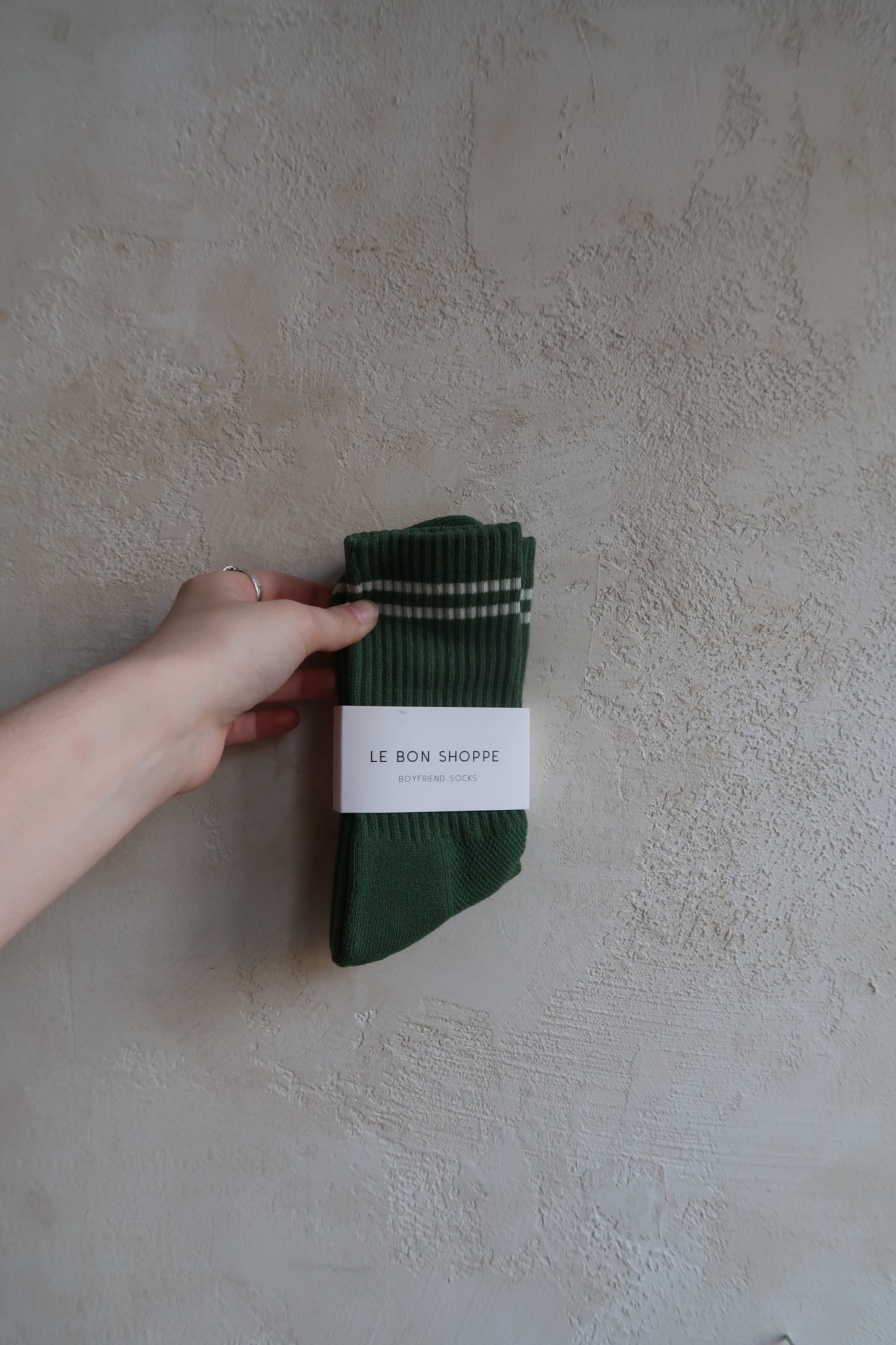 Boyfriend Socks in Moss by Le Bon Shoppe