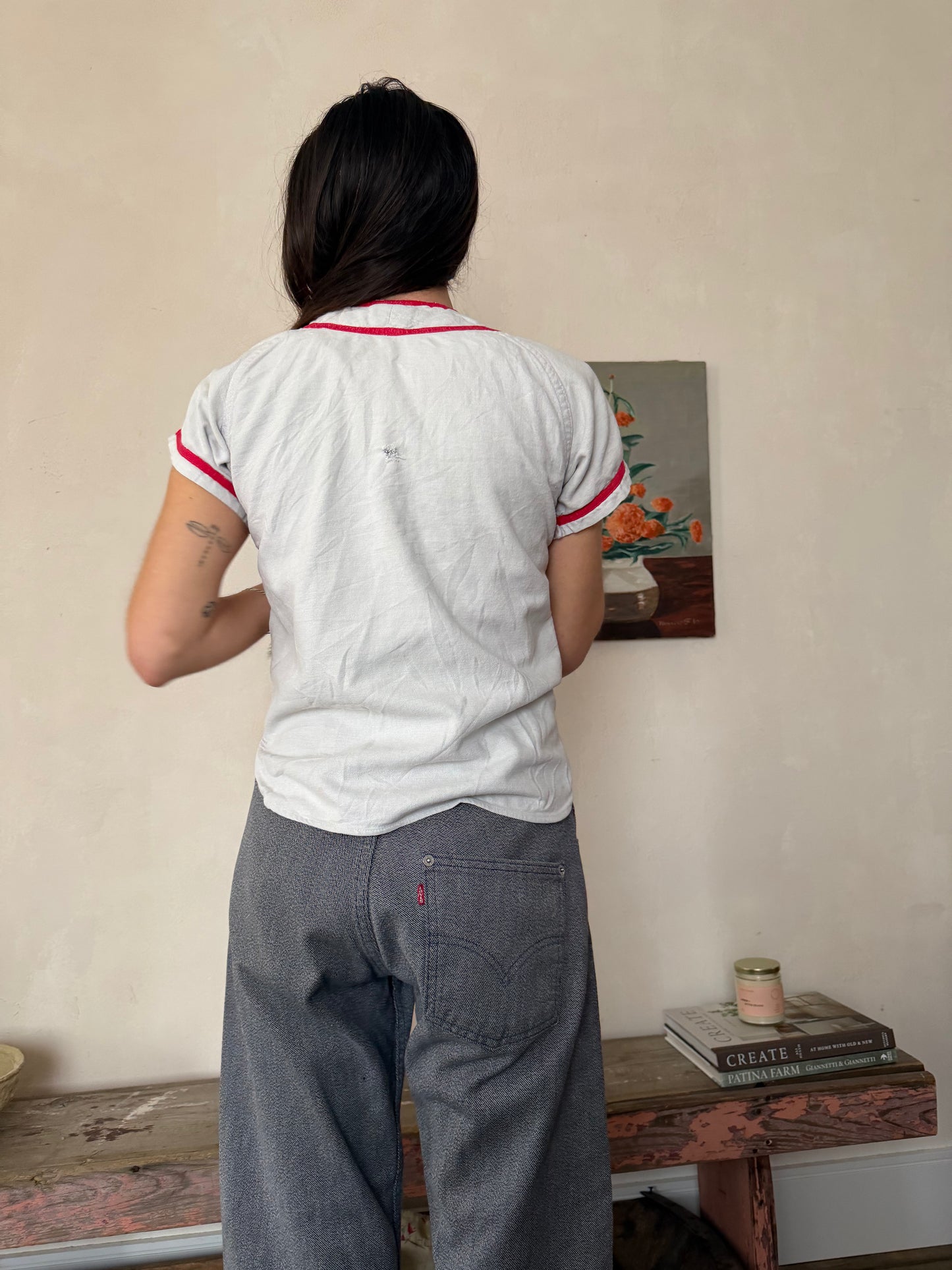 Red + Grey Baseball Jersey