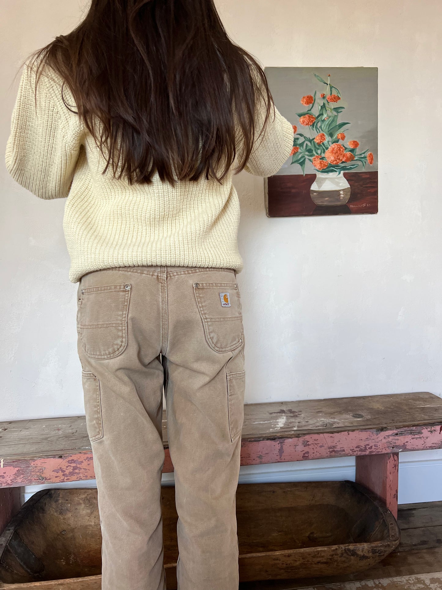 Cream Ribbed Wool Sweater