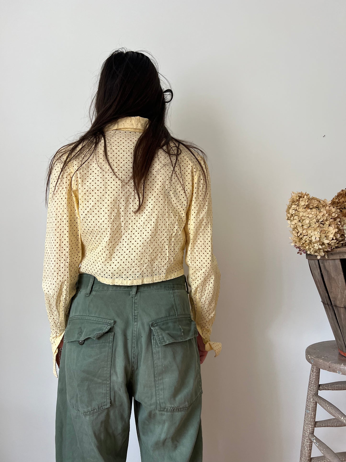 1940s Baby Yellow Blouse