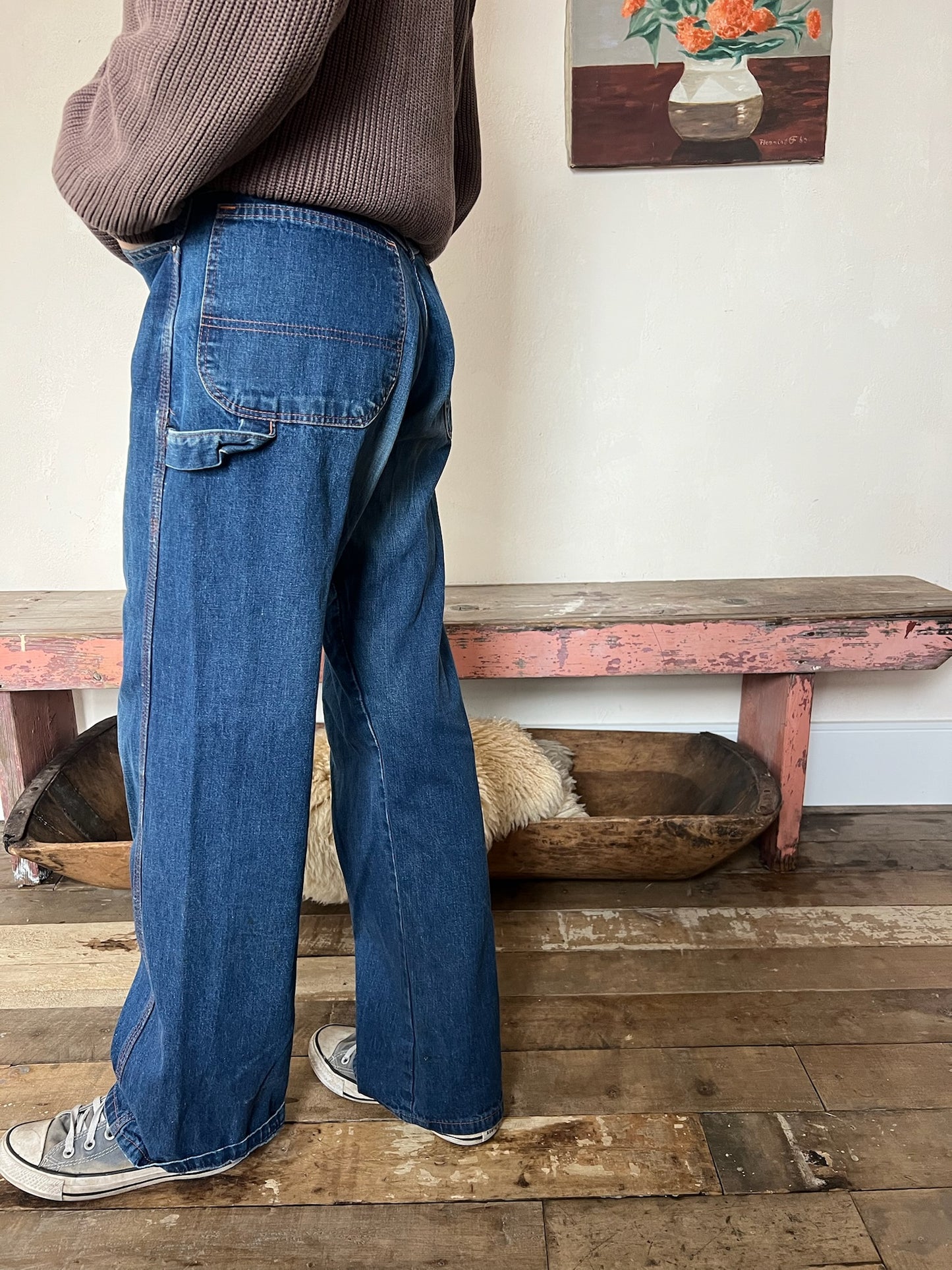 Dark Wash Painter Denim Pant