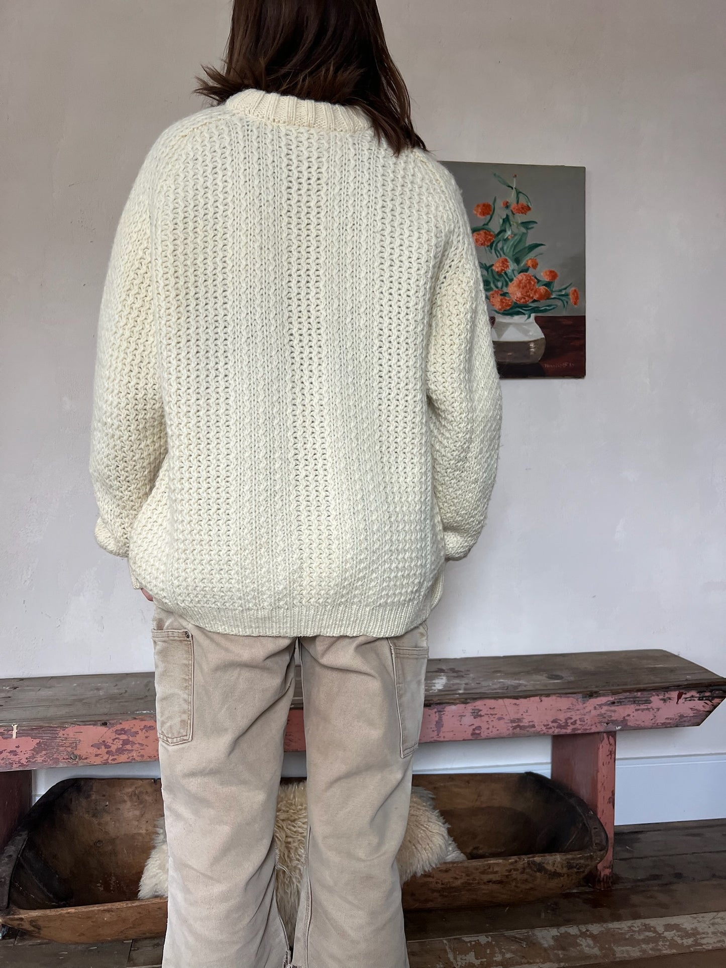 Cream British Wool Sweater
