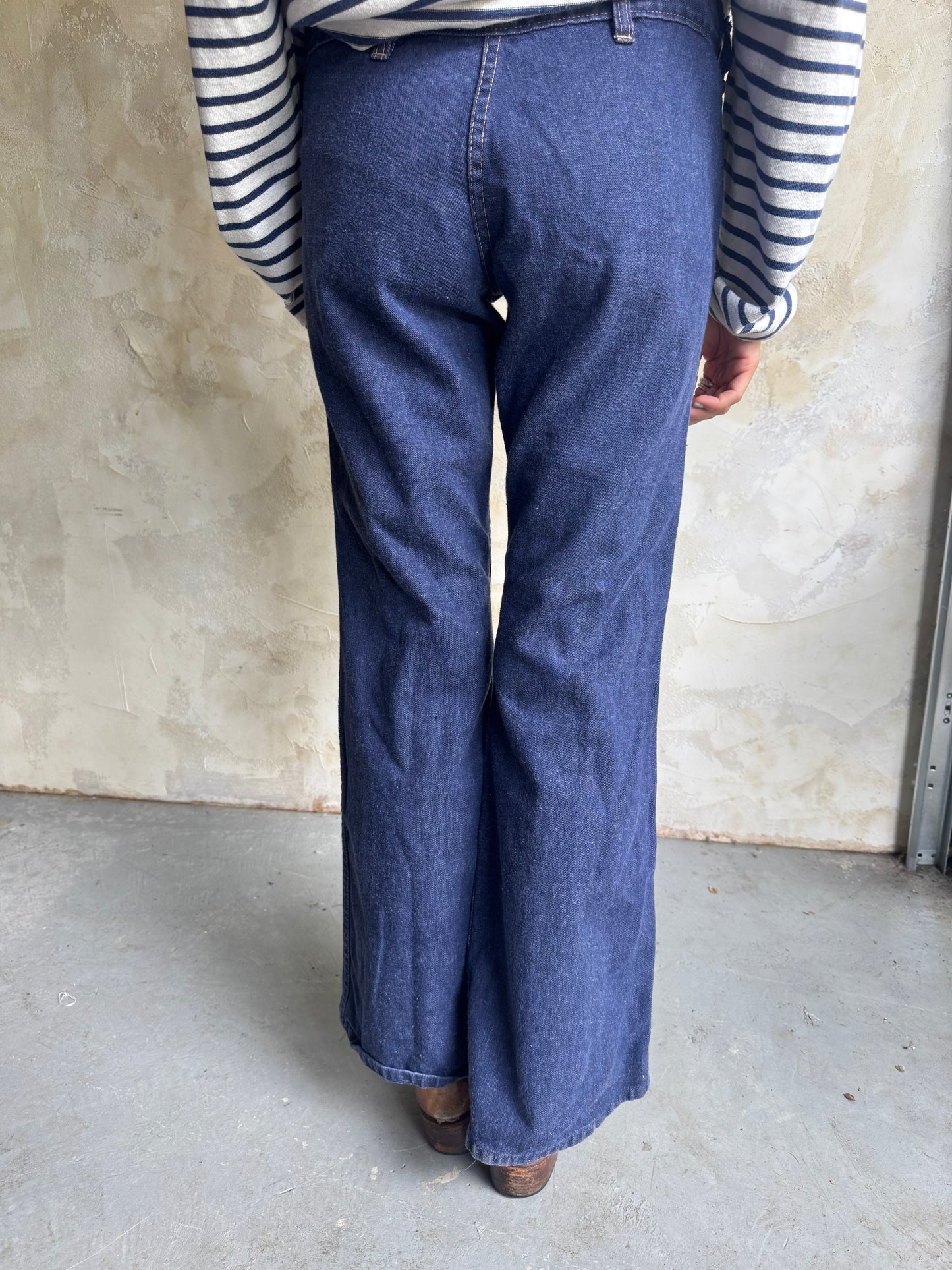 70s Dark Denim Flares