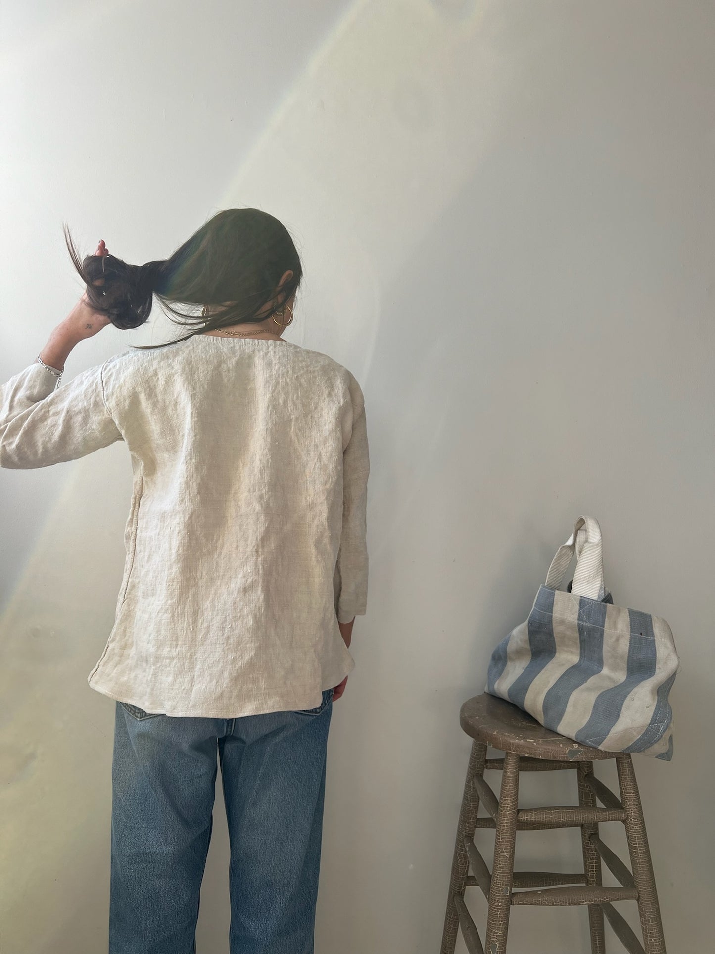 Natural Linen Edwardian Blouse 10