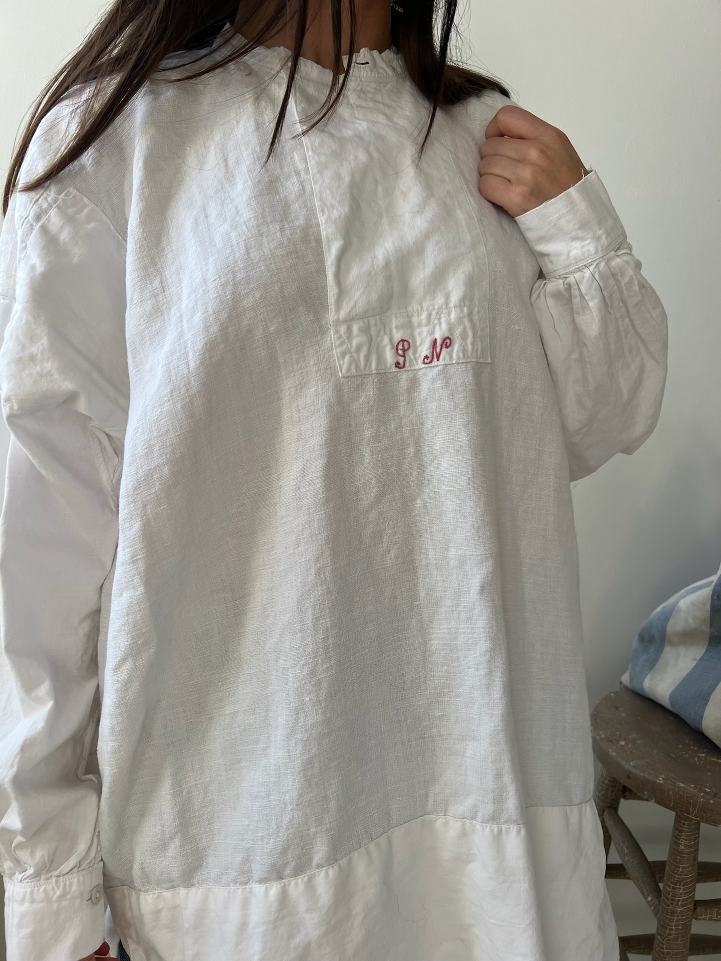 White Linen Edwardian Blouse 12