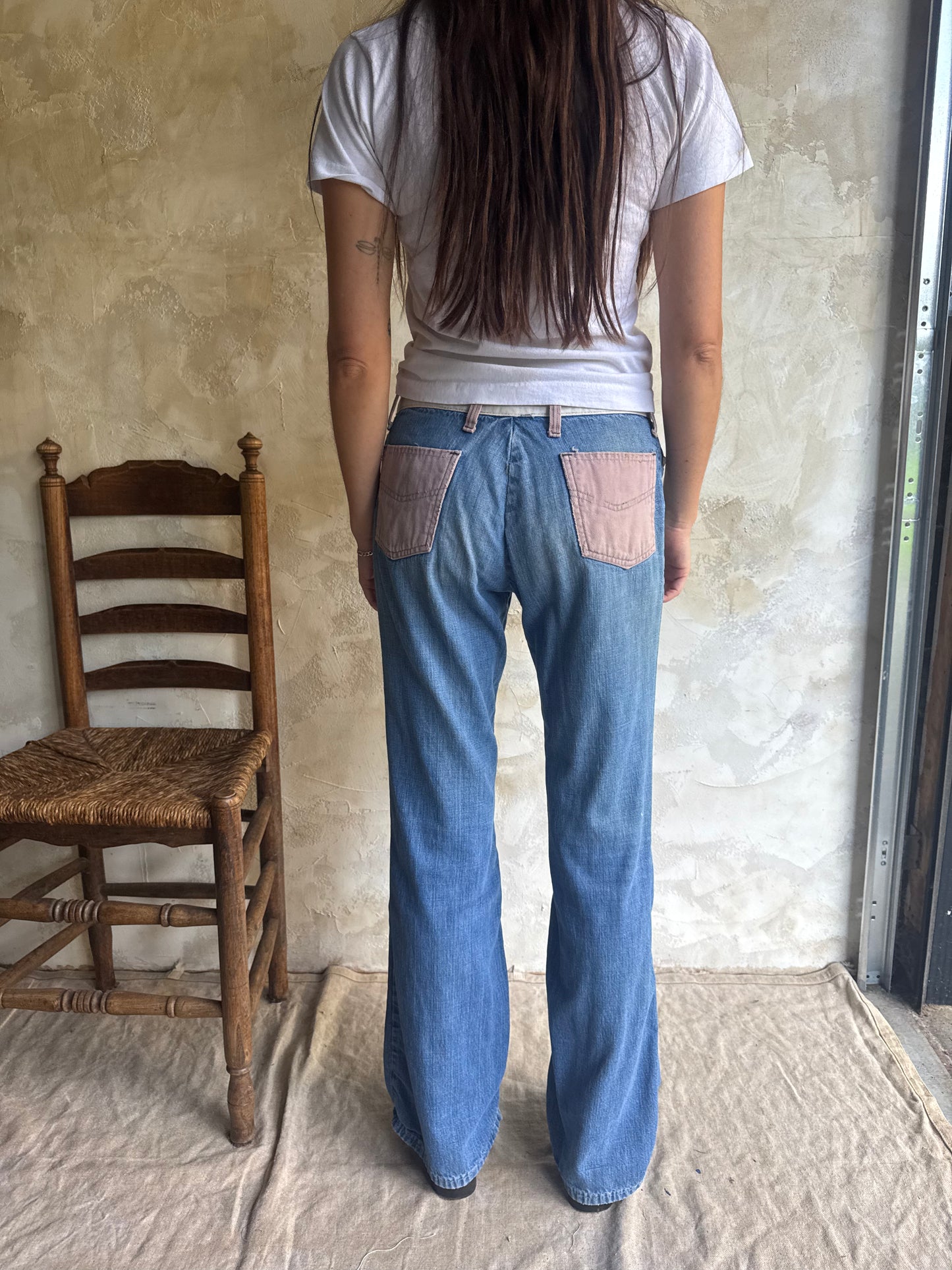 70s Denim With Funky Back Pockets