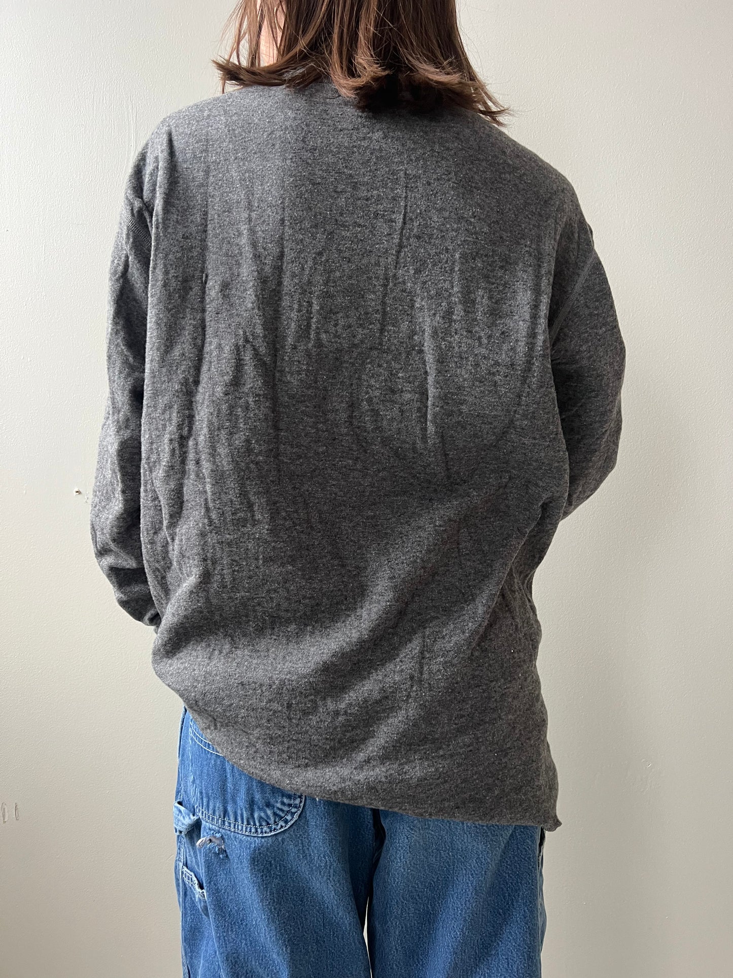 Grey Two Ply Grey Henley