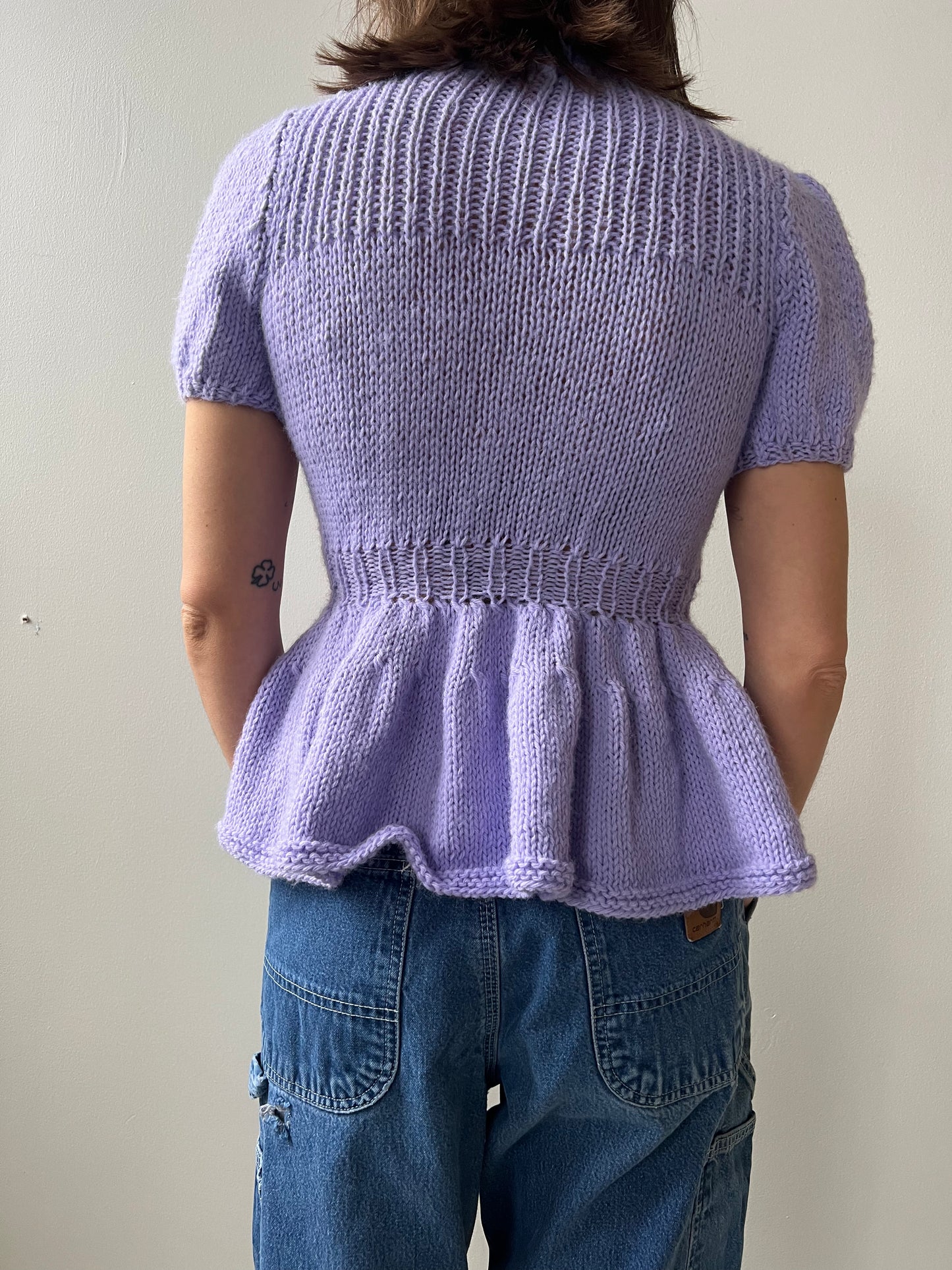 Handmade Purple Knit Top