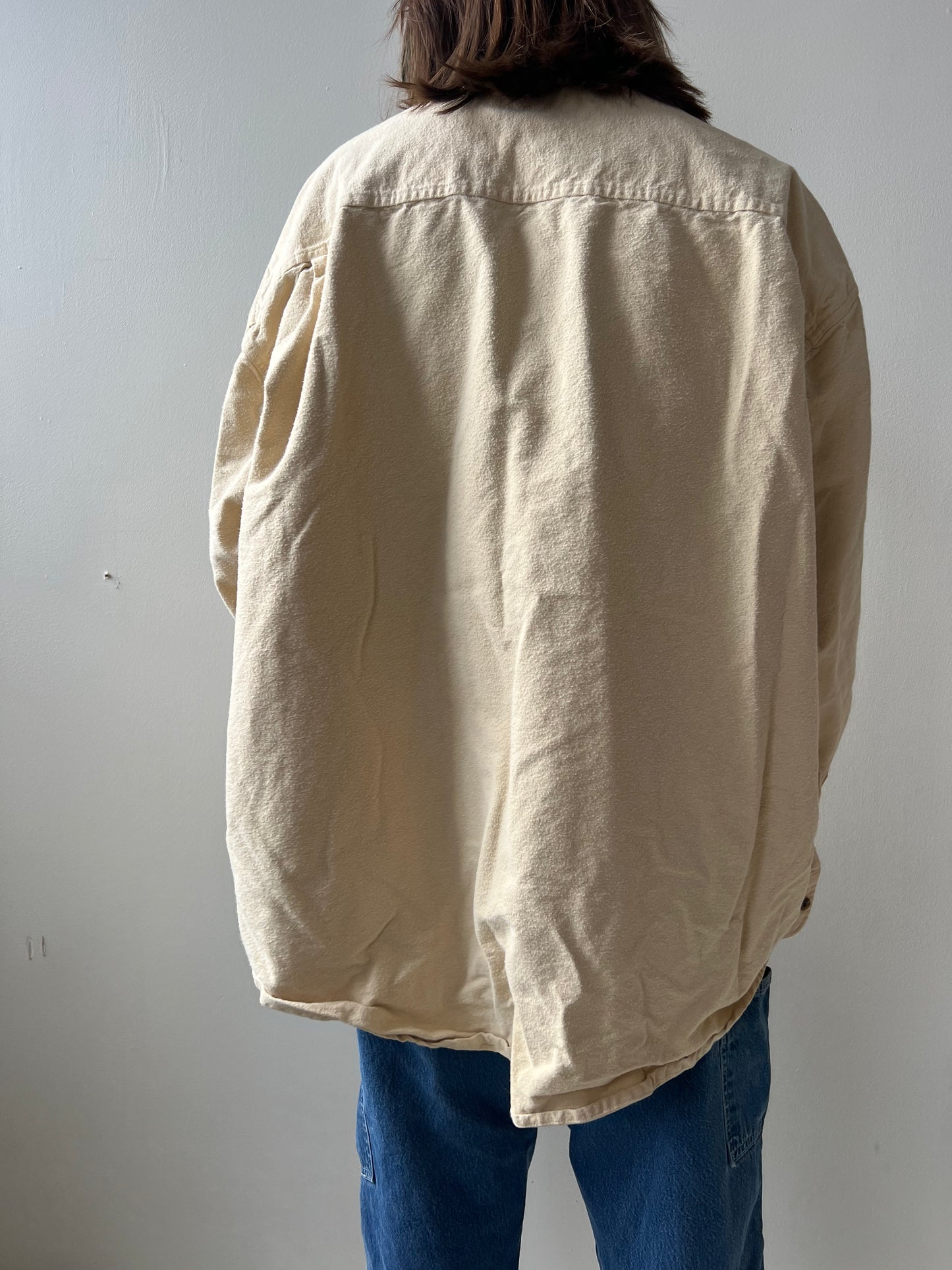 Butter Yellow Flannel Button Up