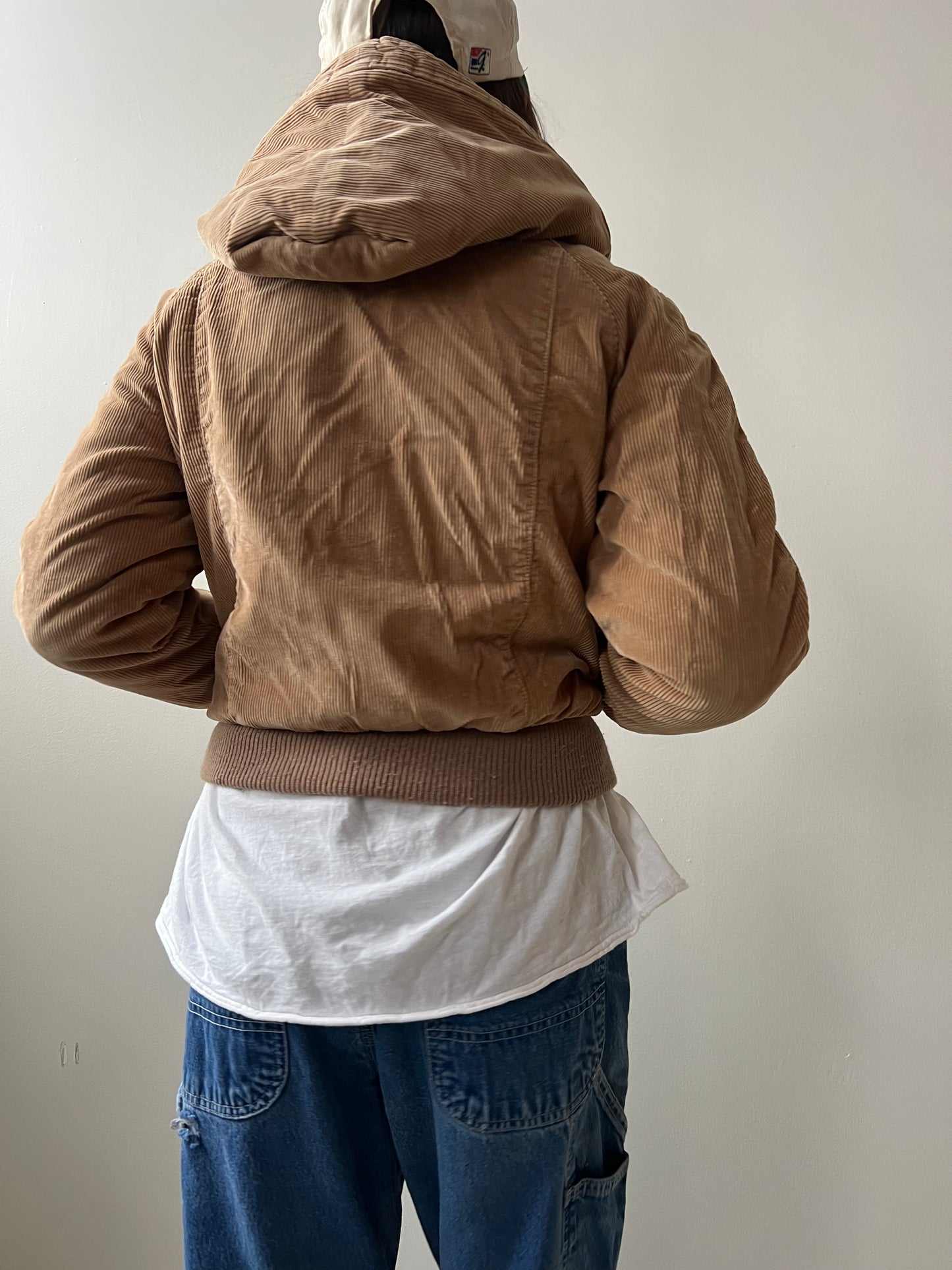 Cutie Corduroy Hooded Bomber Jacket