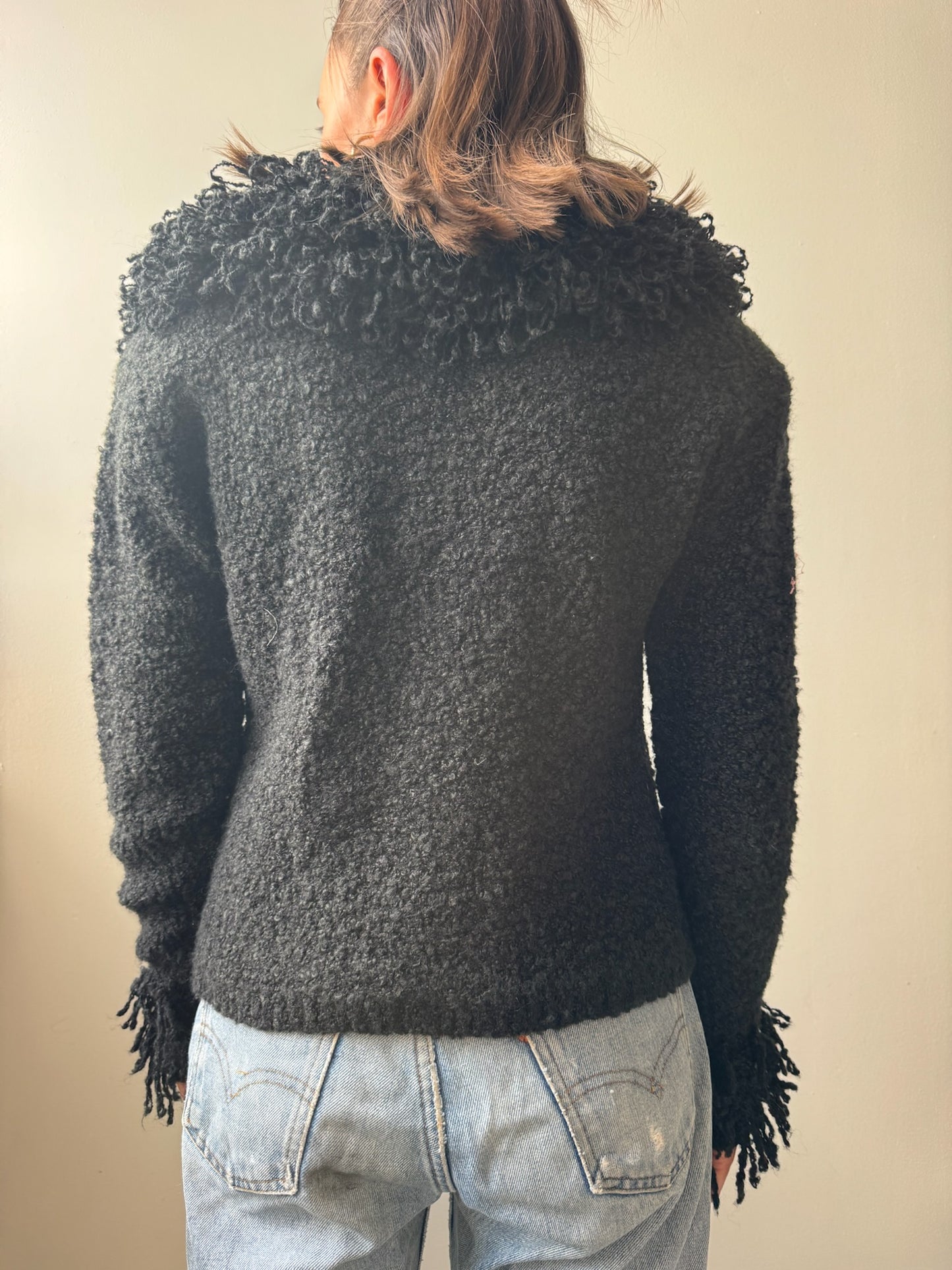 90s Black Funky Cardigan