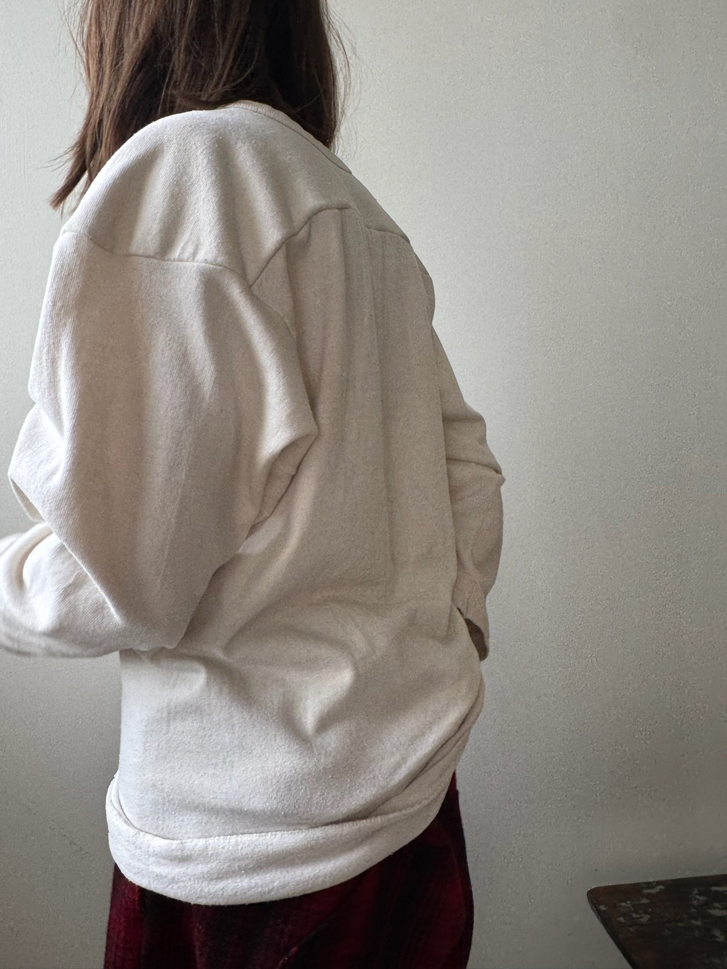 White Worn Cotton Football Jersey