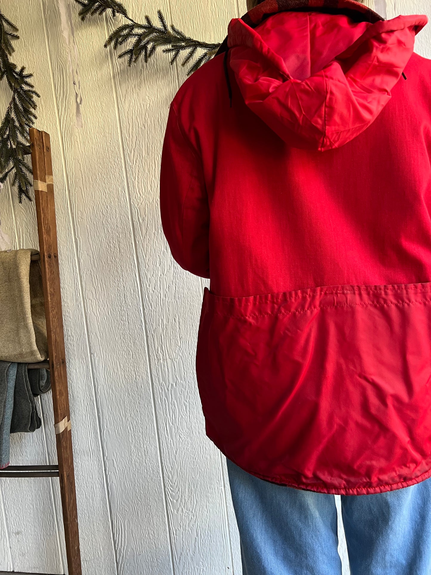 Reversible Red and Black Checker Jacket