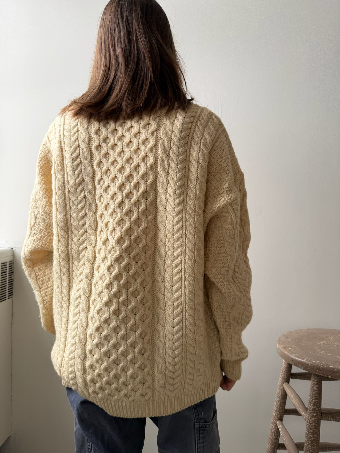Irish Wool Fisherman Sweater