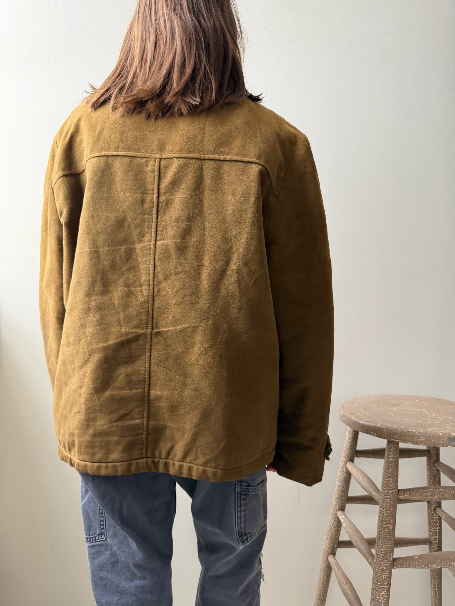 Faux Suede + Shearling Lined Jacket