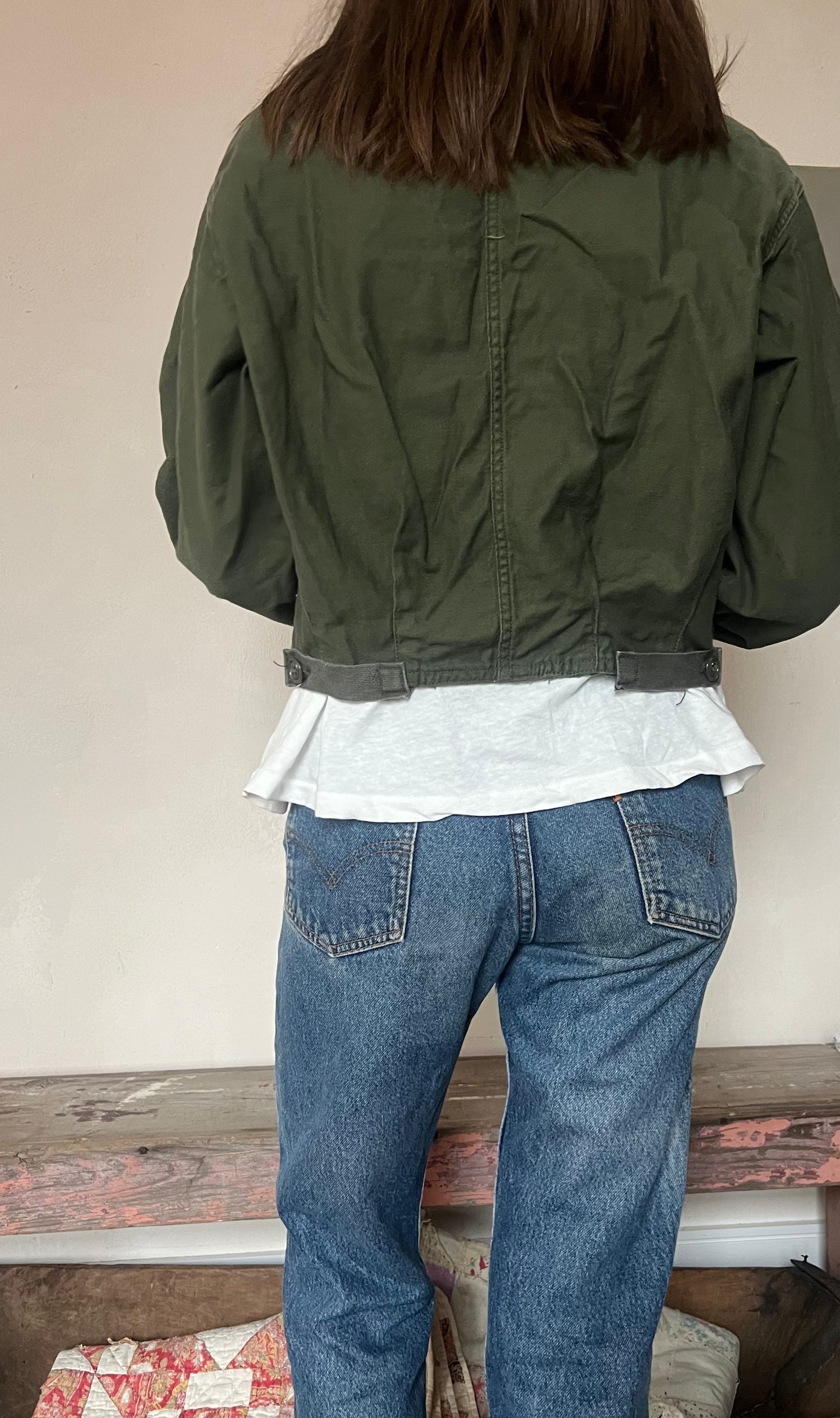 Cropped Miltary Coveralls