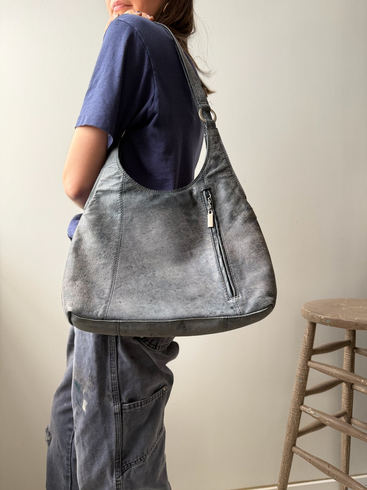 Faded Blue Grey Purse