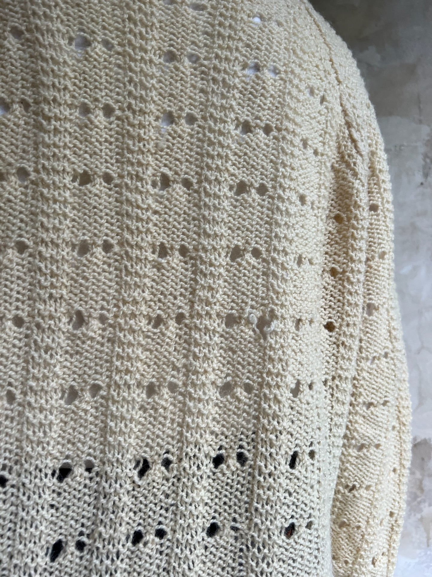 Handmade Cream Light Knit Sweater