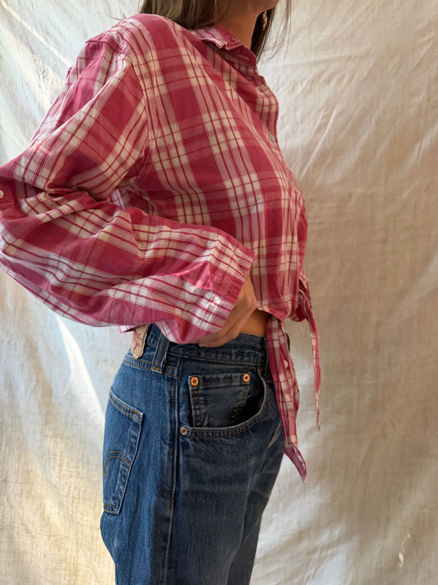 Pink Plaid Cowgirl Shirt