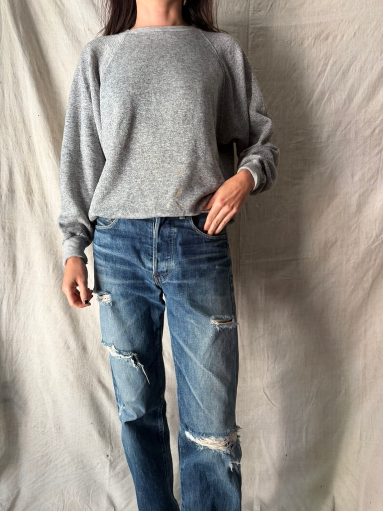 Speckled Grey Painters Crewneck