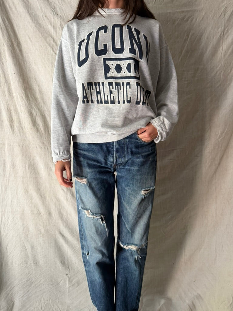 Uconn Athletics Grey Crewneck
