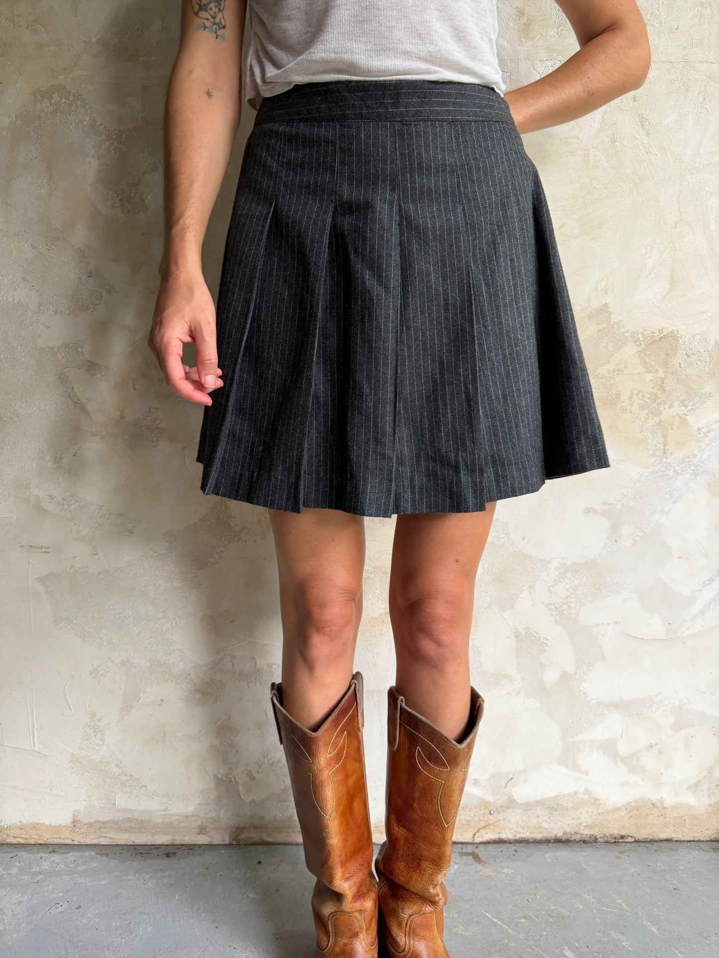 Pinstriped Grey Skirt