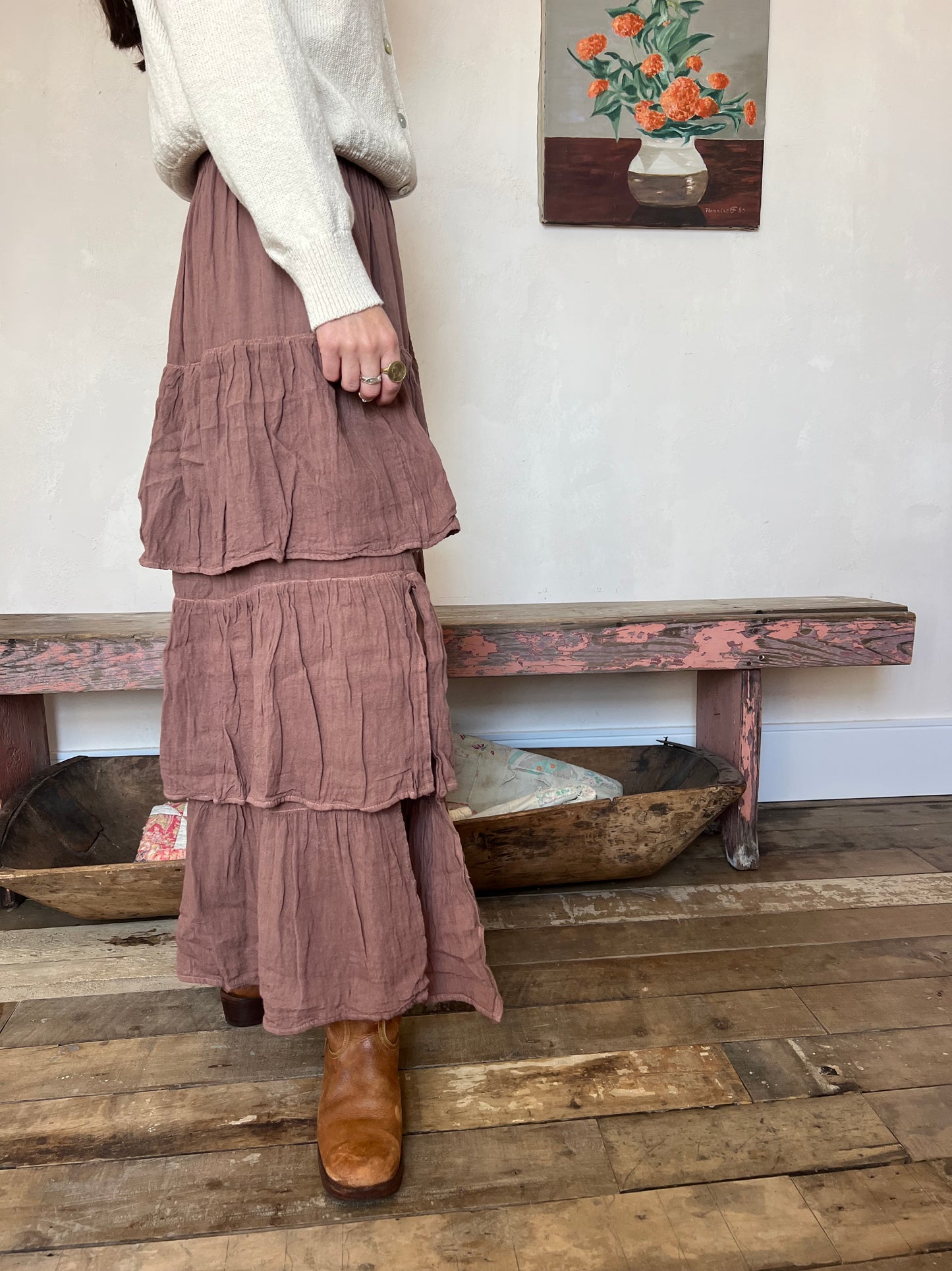 Oaxacan Fawn Ruffle Skirt