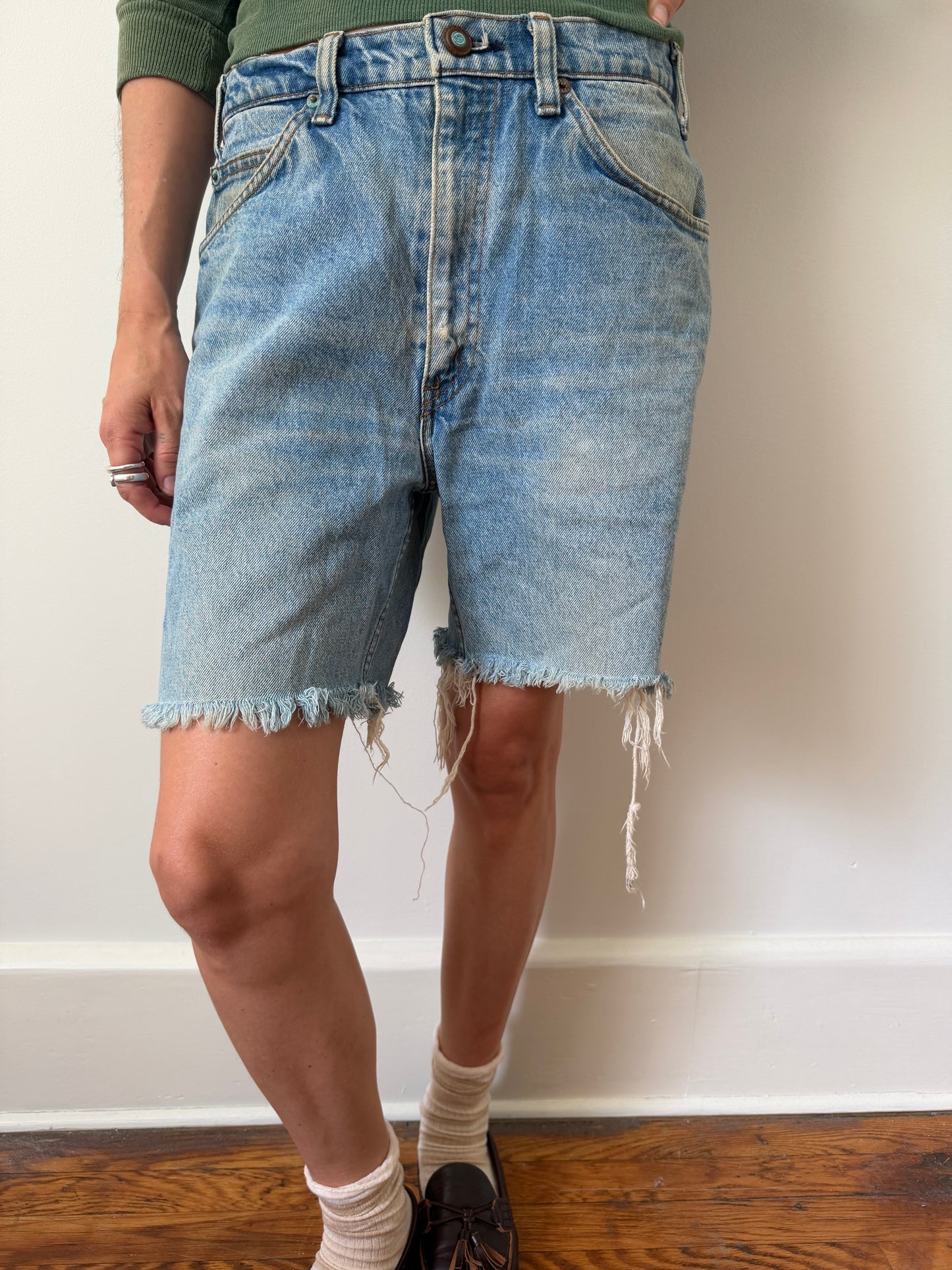 Orange Tab Levi’s Faded and Distressed Cutoffs