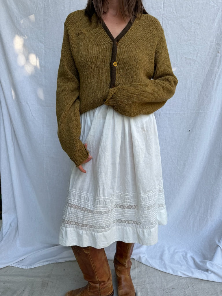 Ochre Wool Cardigan