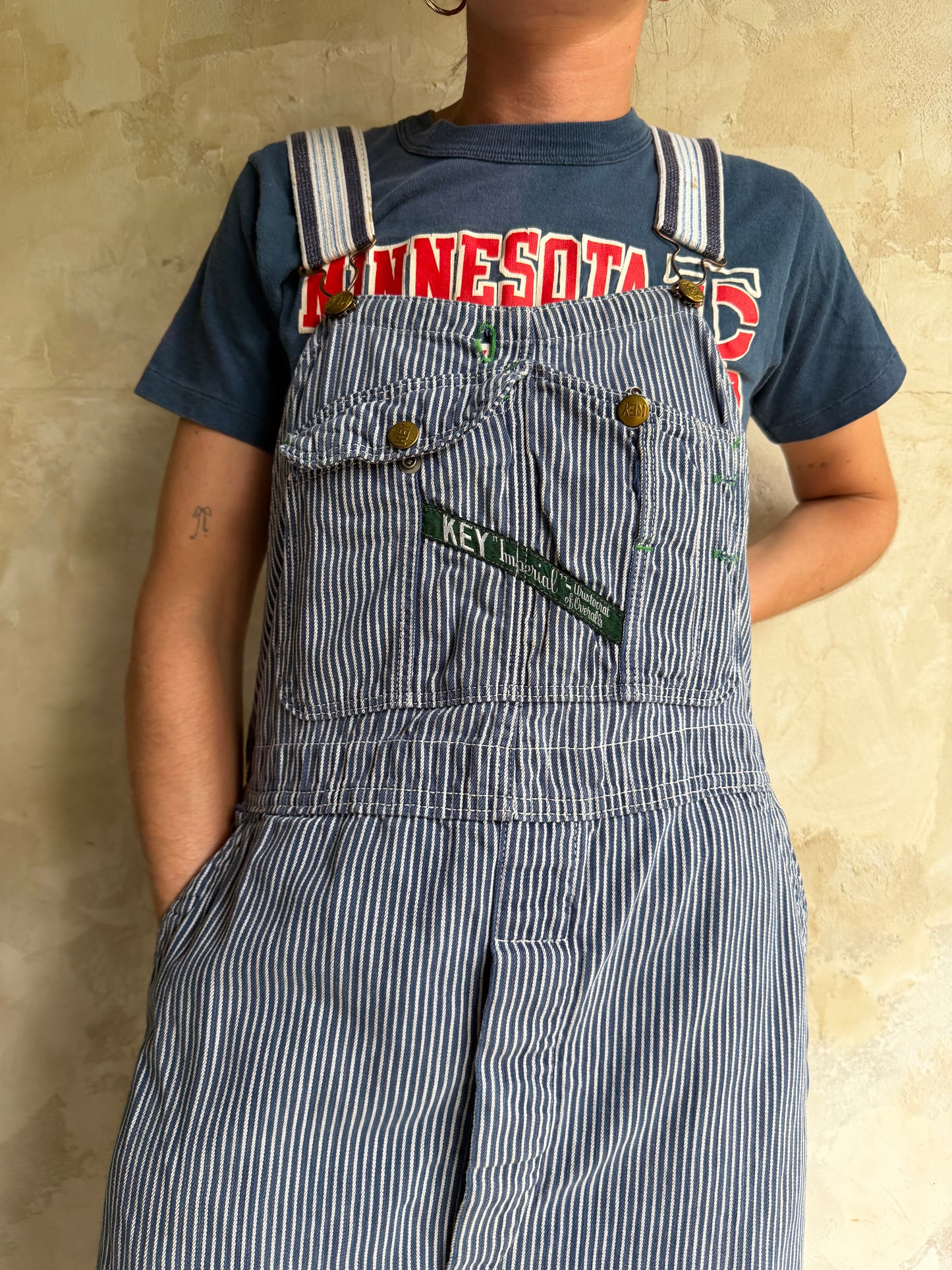 Pinstripe Key Overalls
