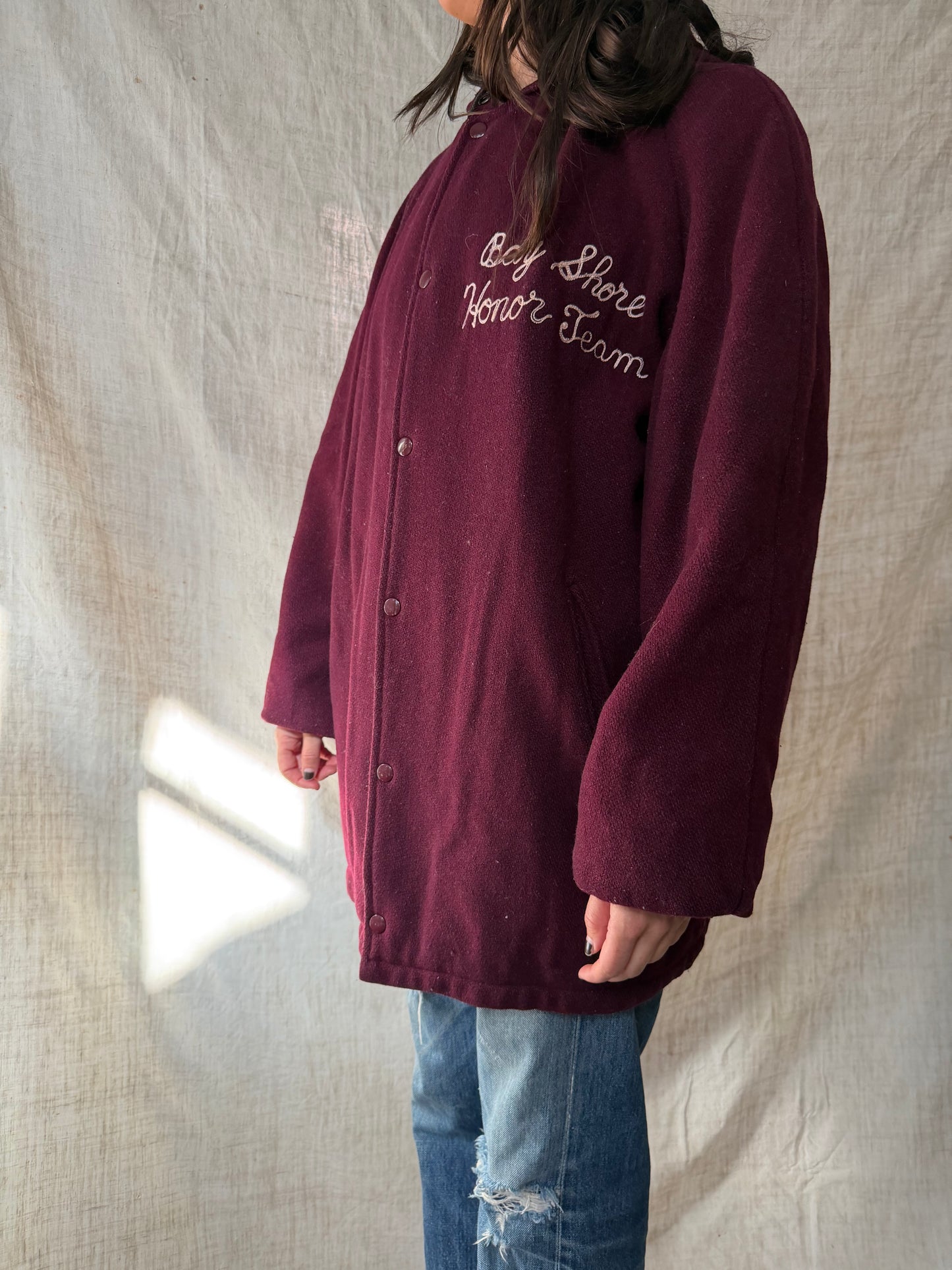Maroon Bay Shore Varsity Jacket