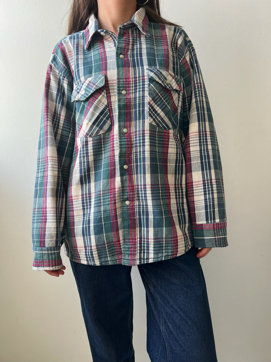 Lined Cotton Plaid Shirt