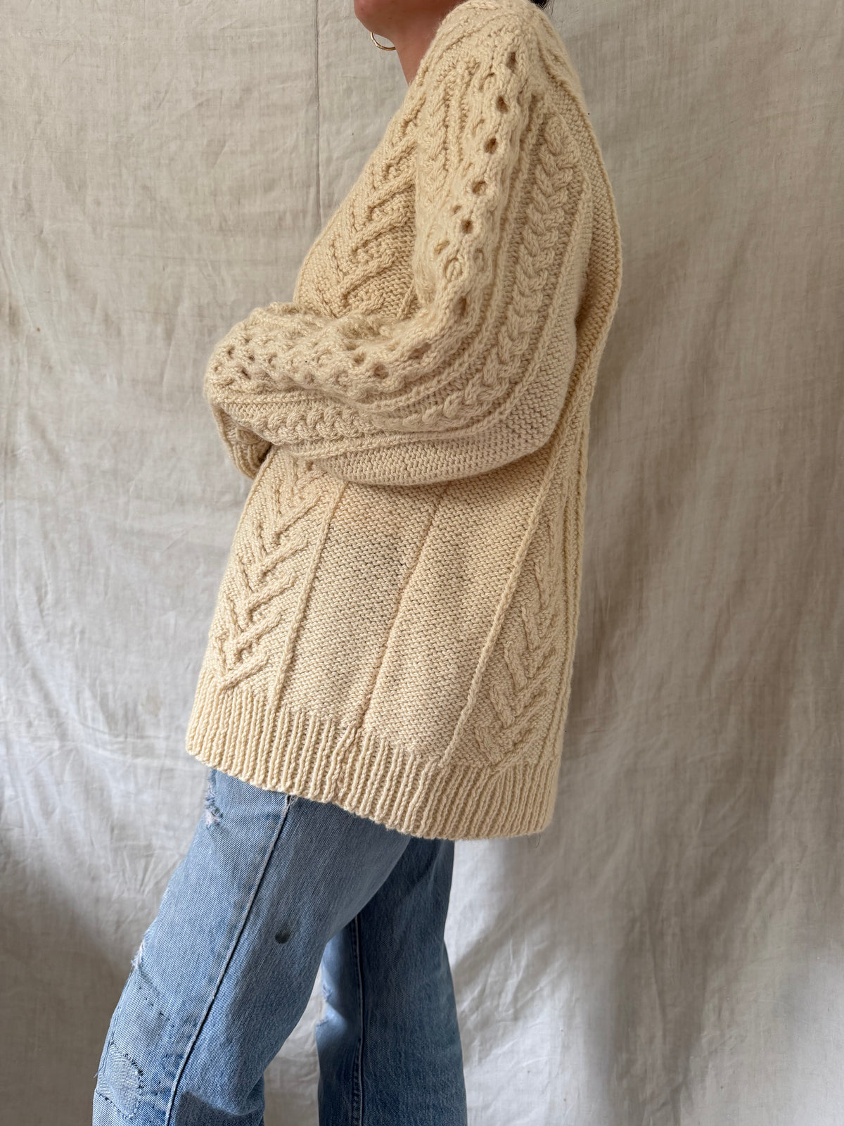 Irish Wool Fisherman Sweater 01