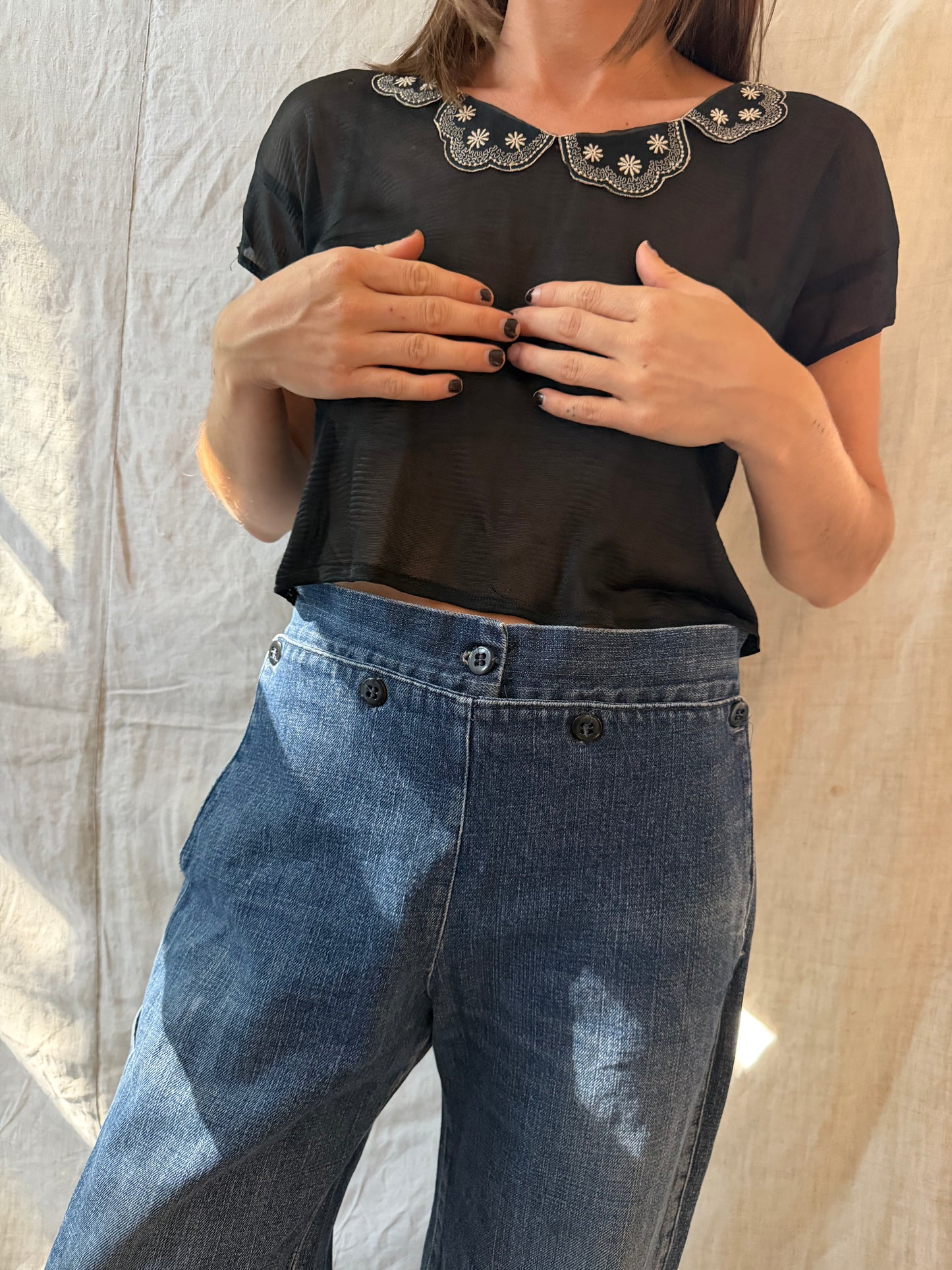 Sheer Black Little Top