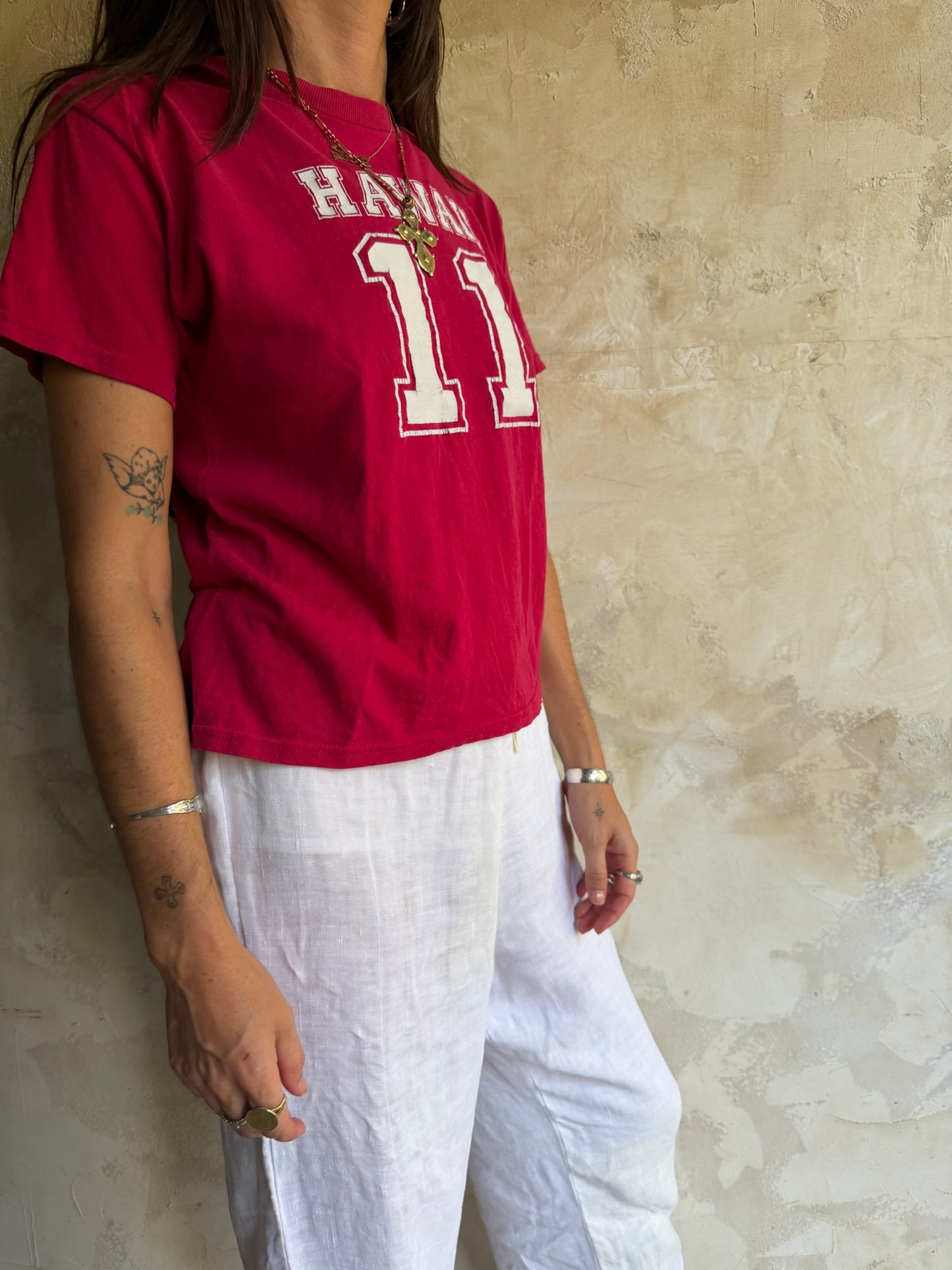 Red Hawaii Baby Tee