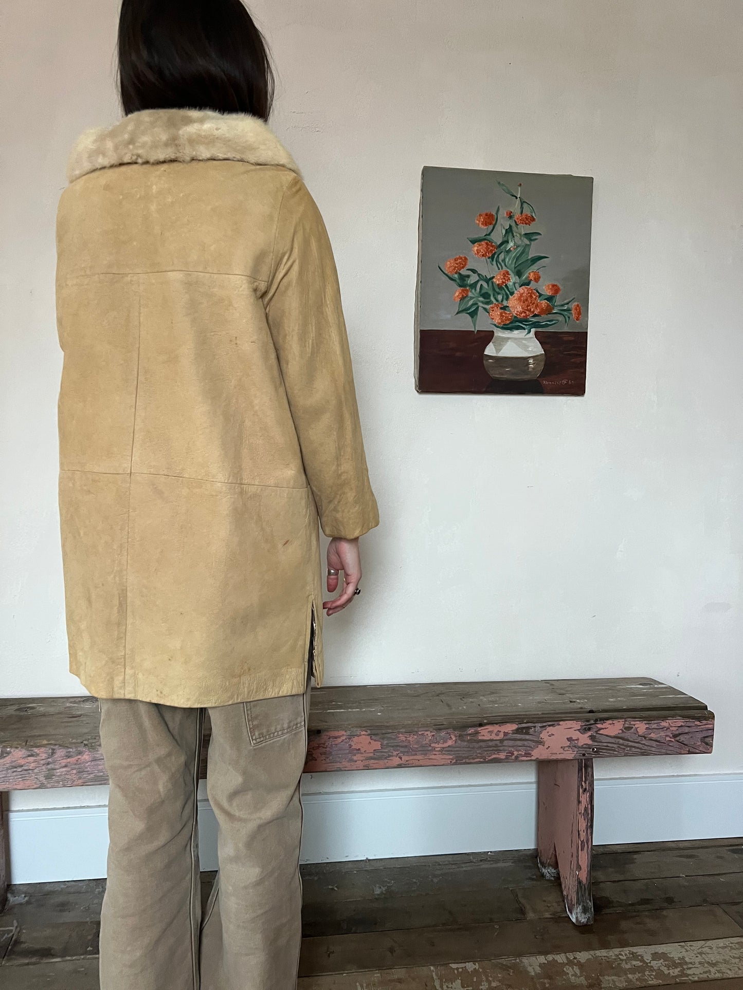 Suede Fur Collar Jacket