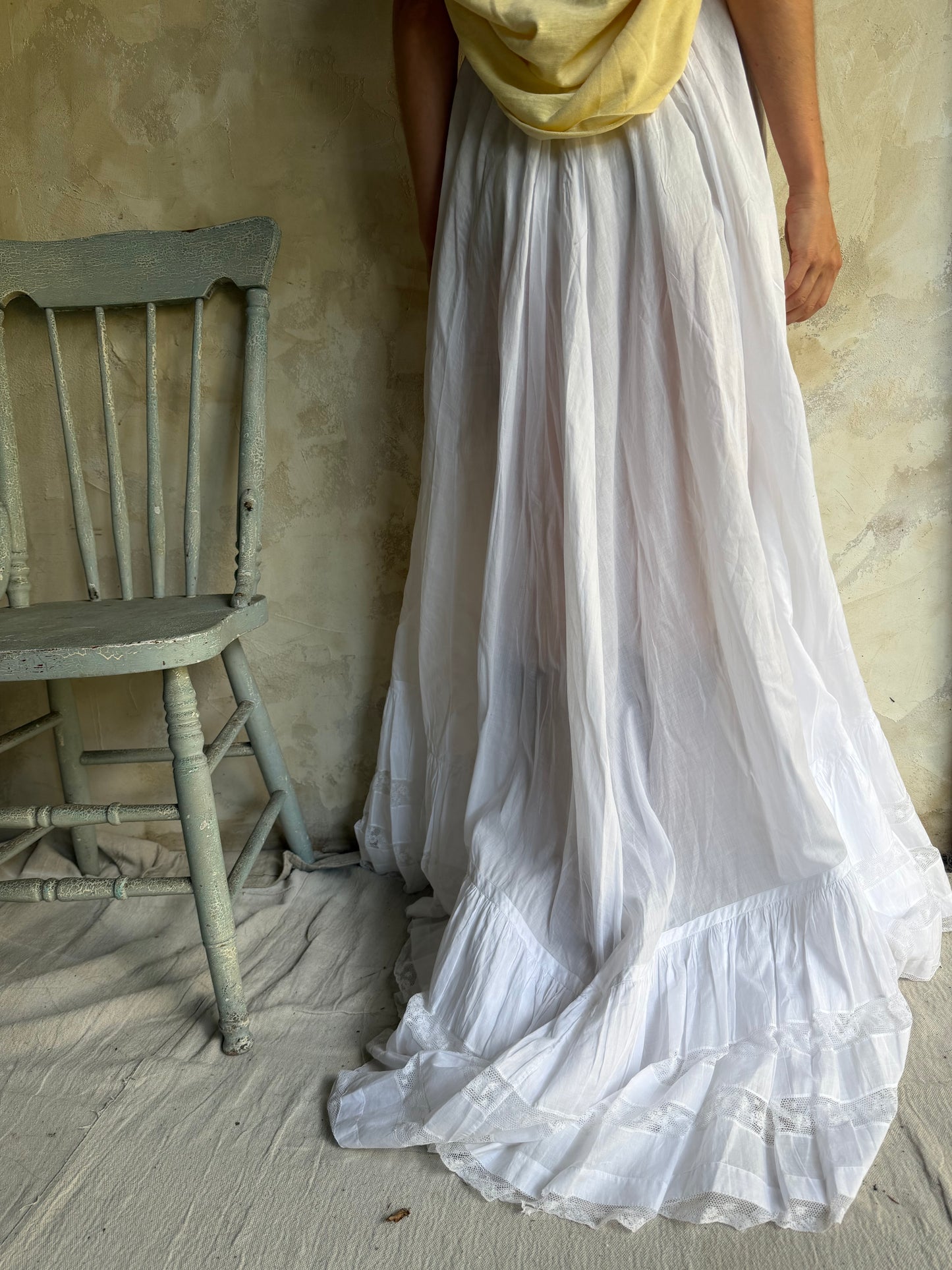 Long Edwardian Train Skirt