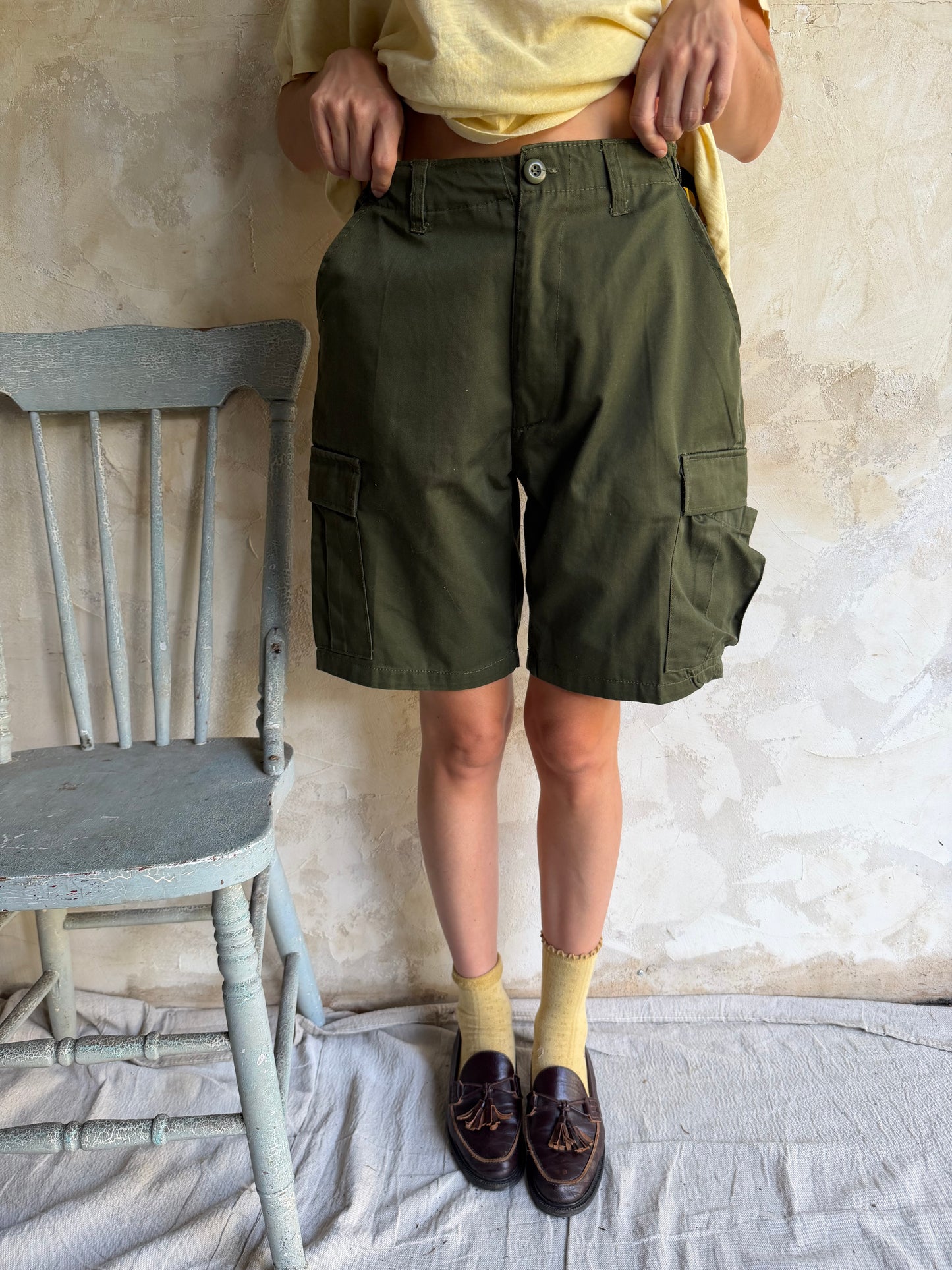 Green Cargo Military Shorts