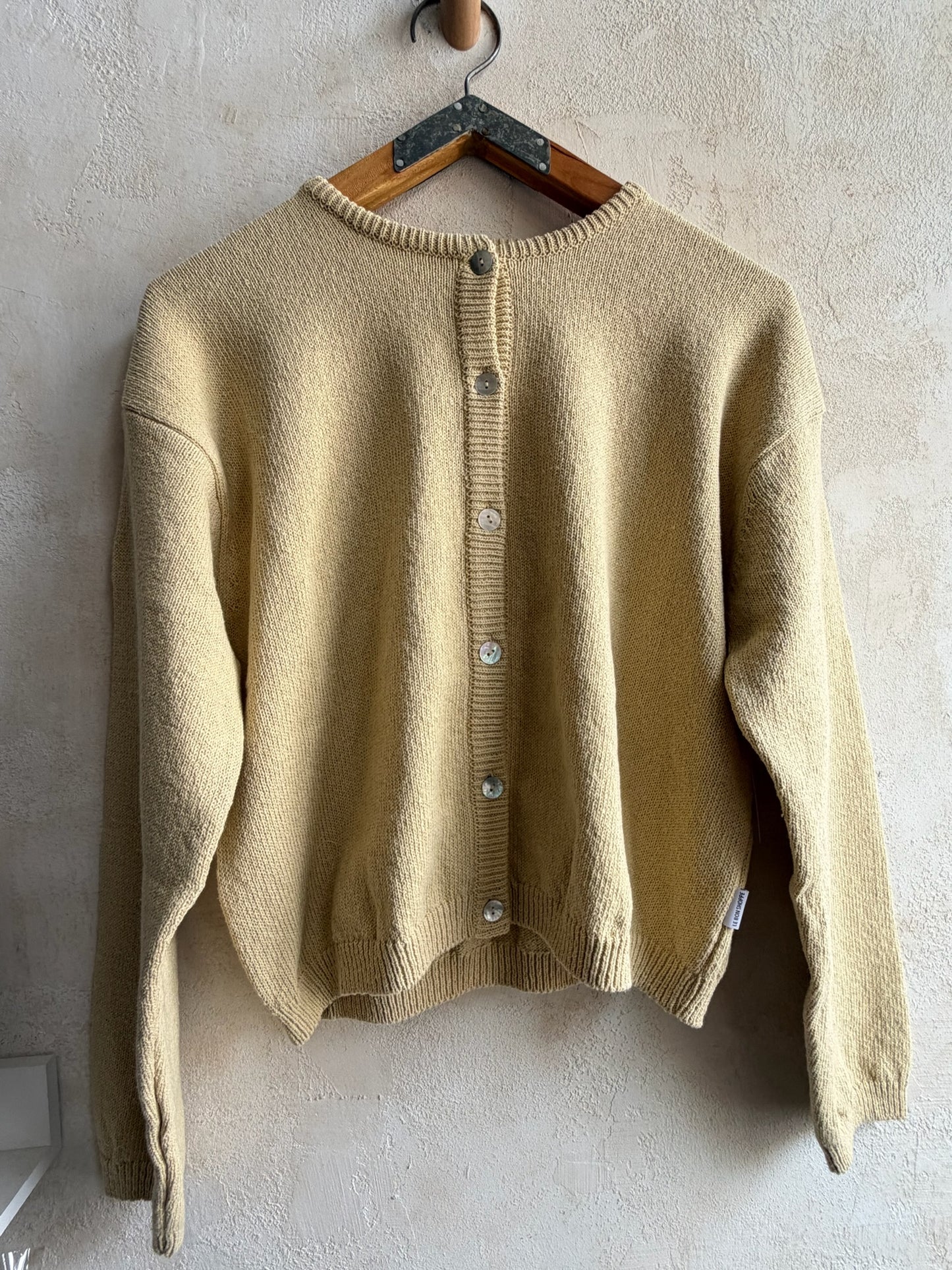 Cotton Leila Cardigan in Custard By Le Bon Shoppe