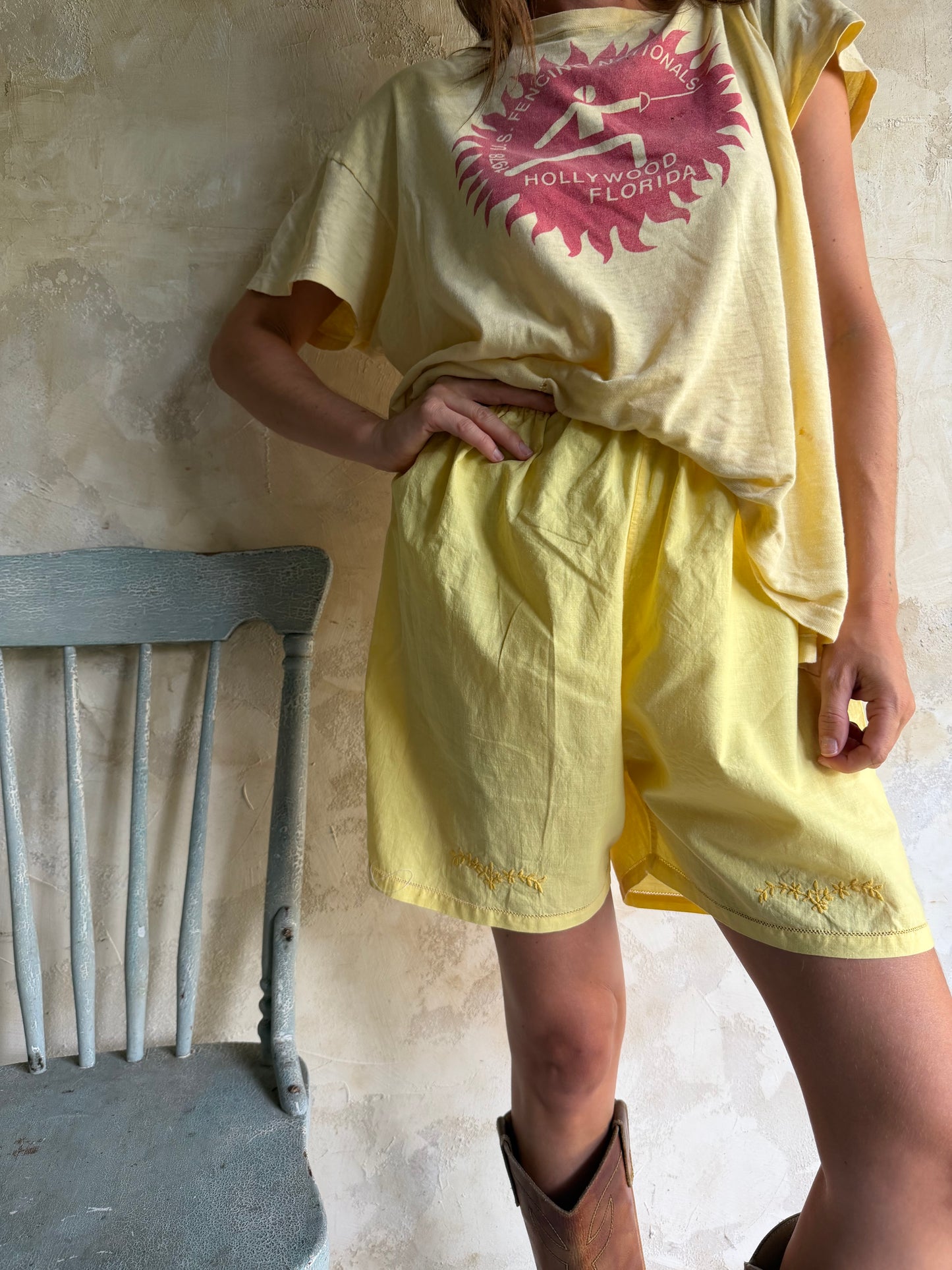 Marigold Yellow Antique Italian Bloomers