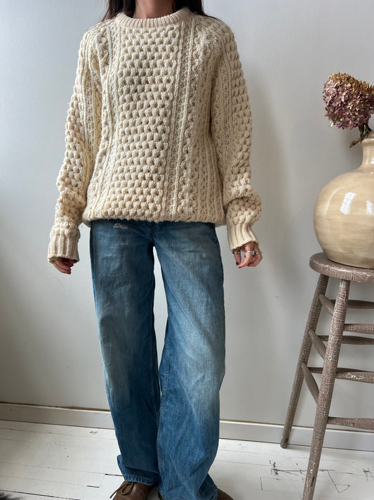 Cream Irish Fisherman Sweater