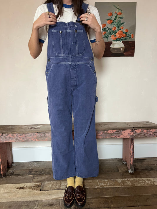 1960s Indigo Blue Denim Overalls