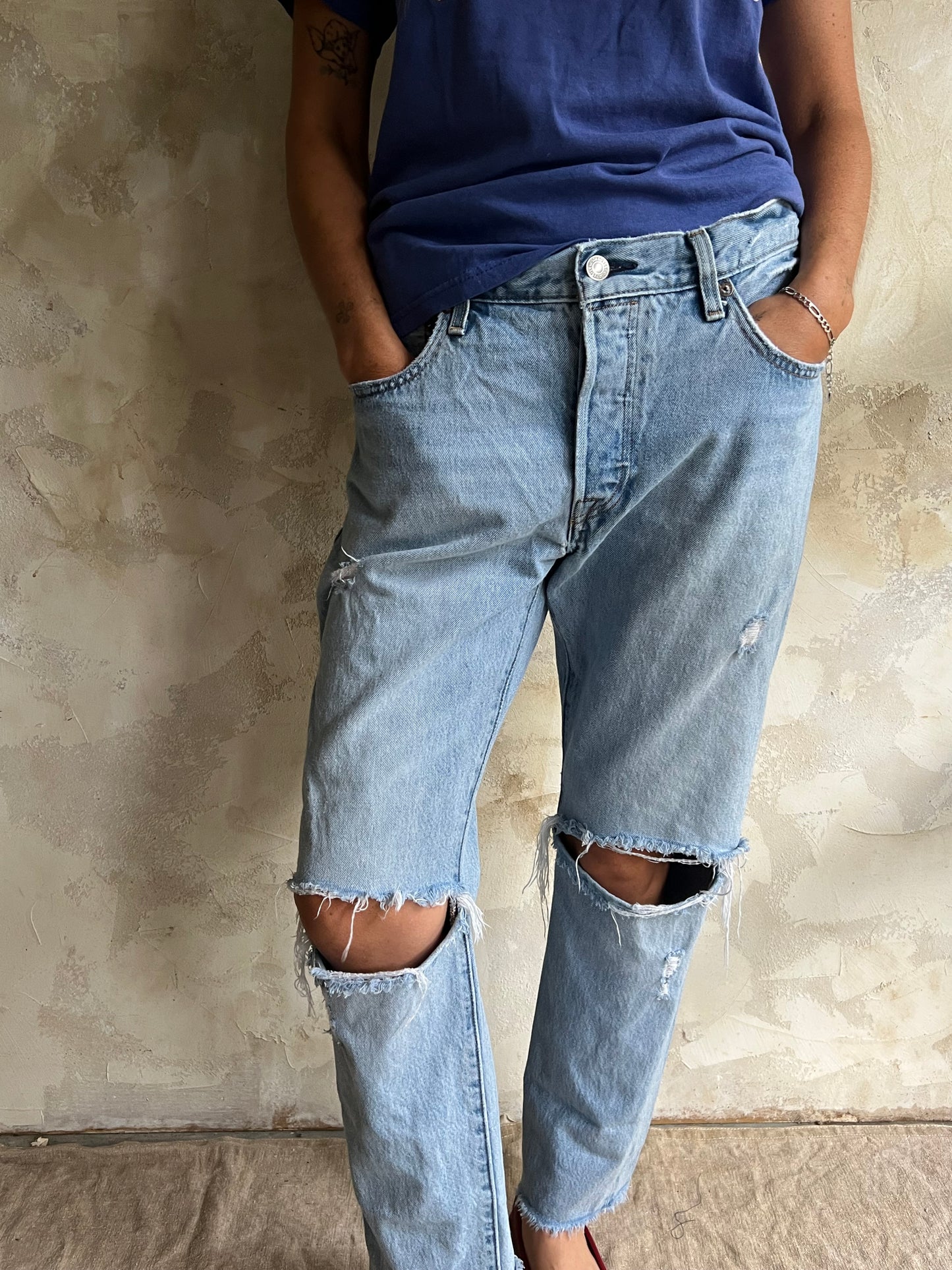 Levi’s Distressed 501s