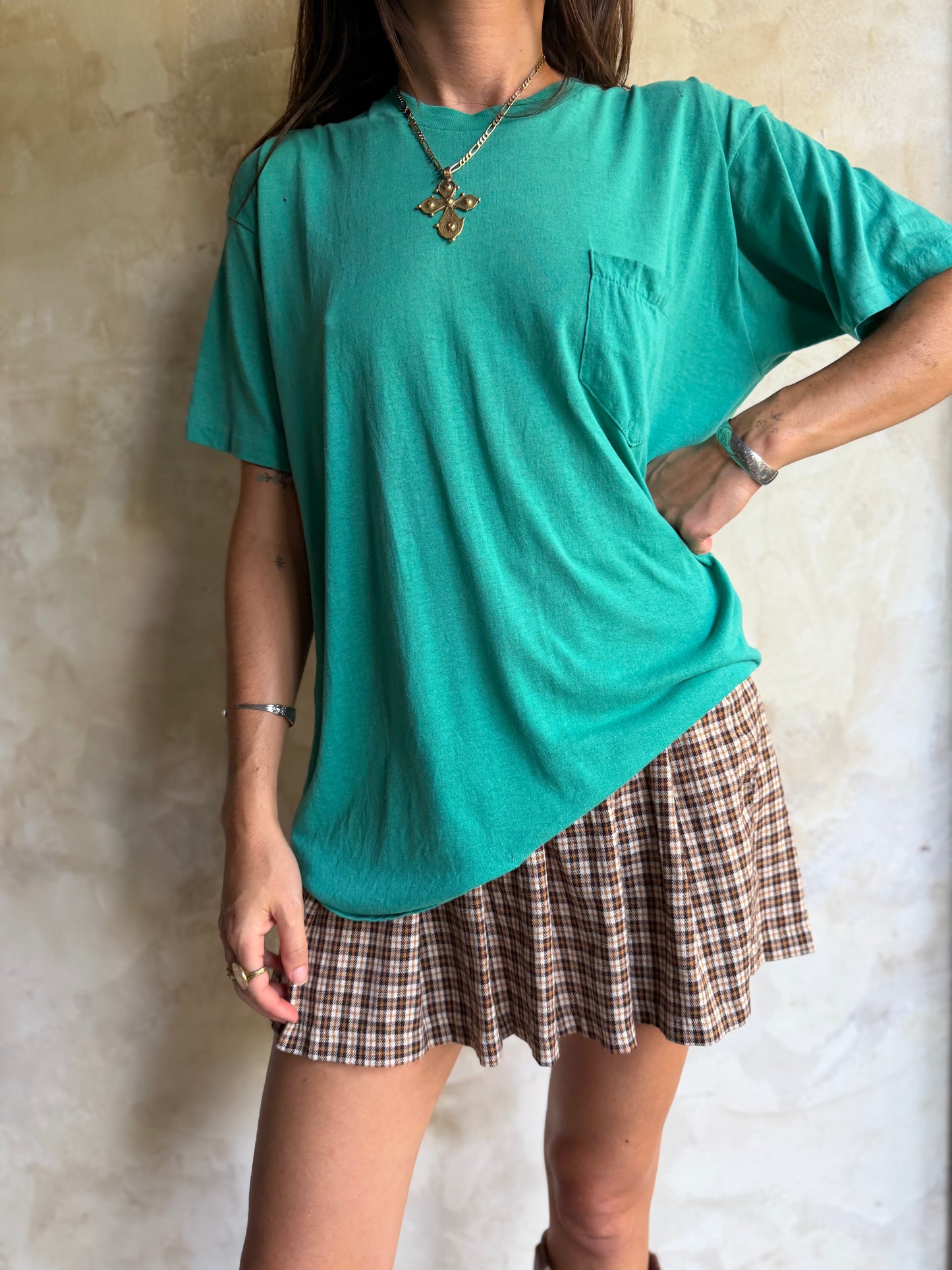 Super Thin Green Pocket Tee