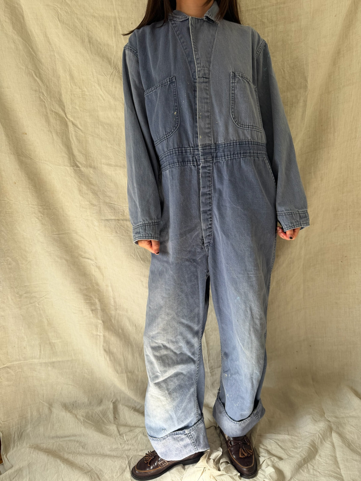 Faded Denim Painters Coveralls