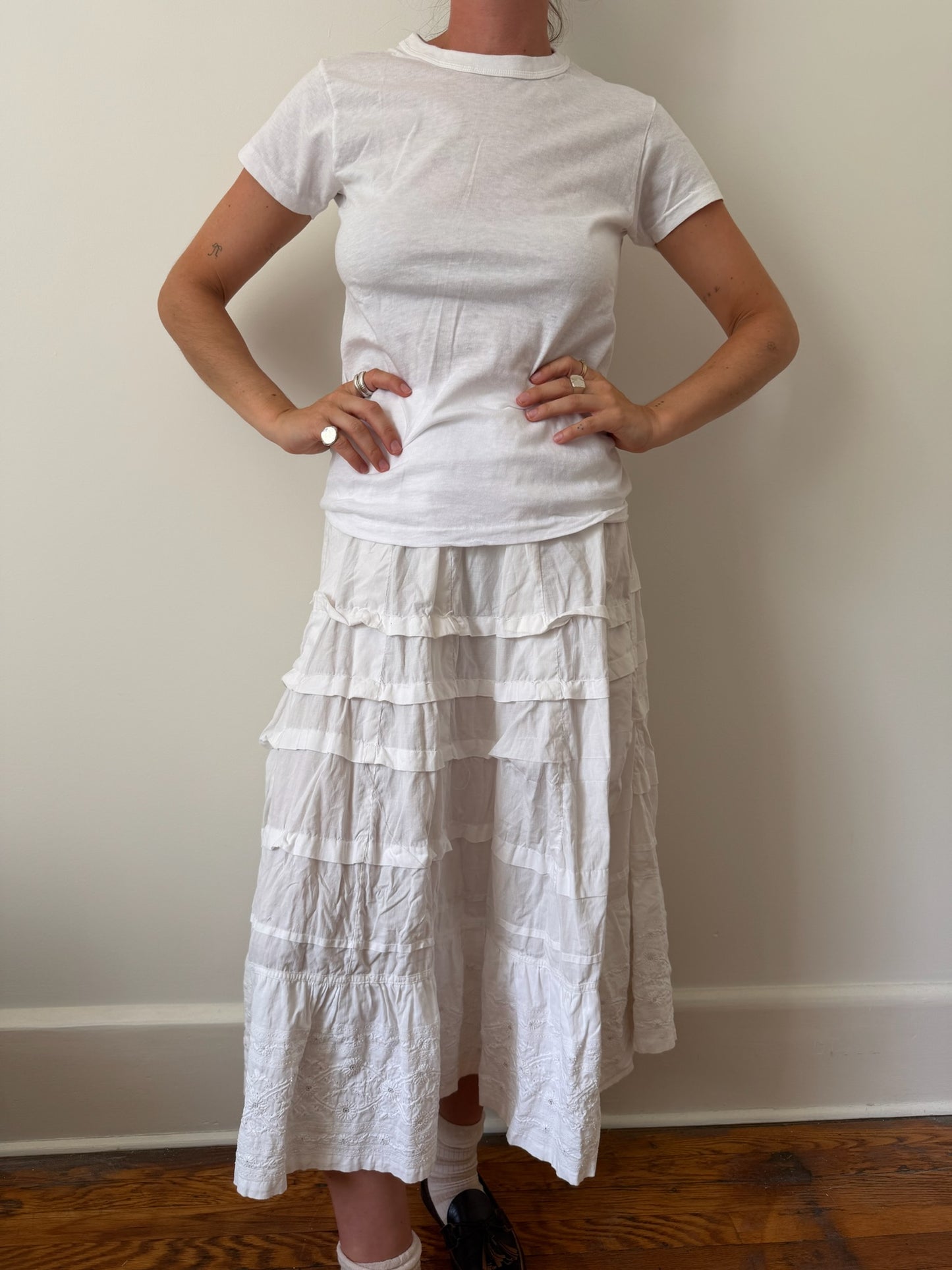 Vintage White Cotton Hanes Tee